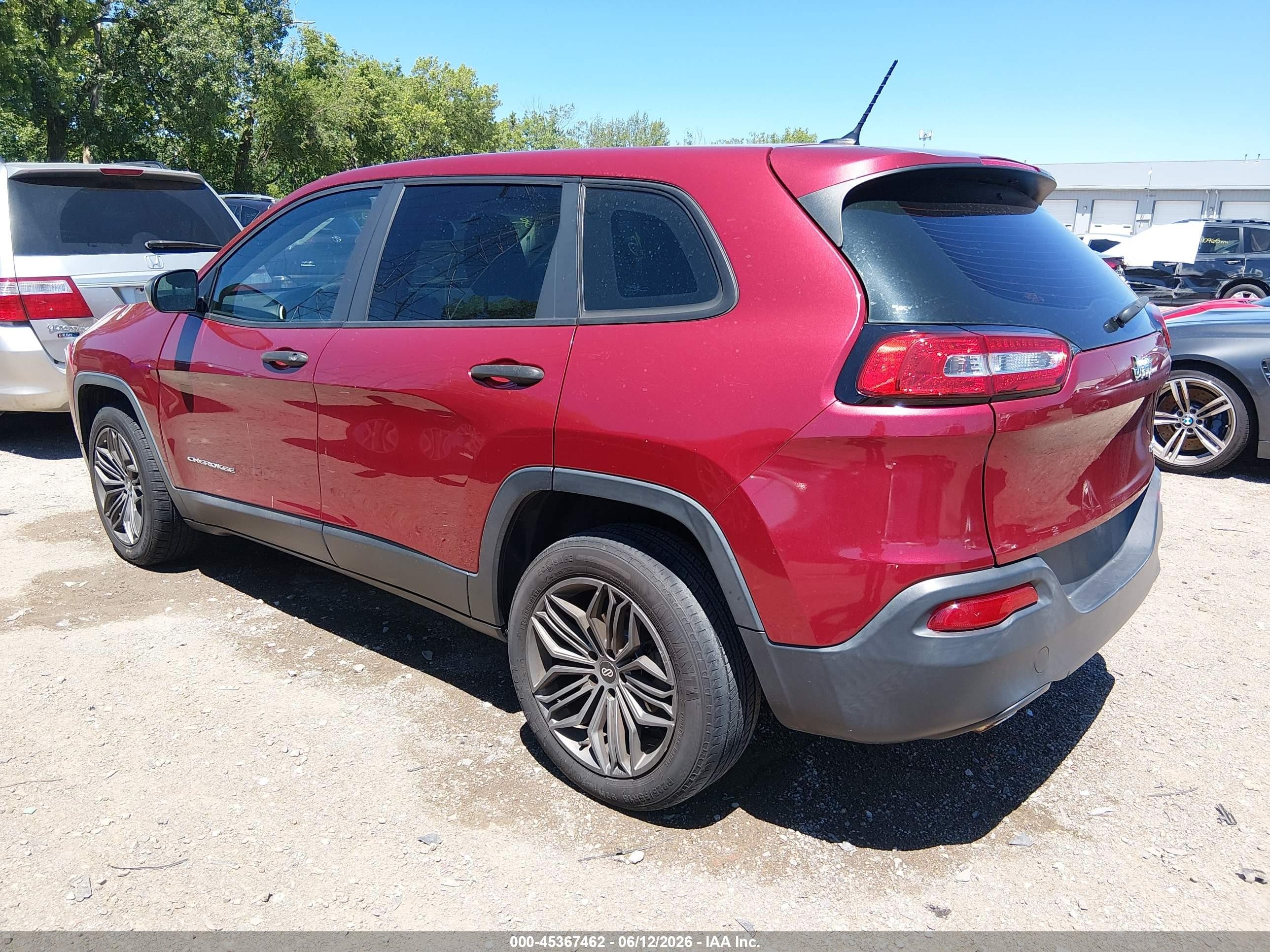 2014 Jeep Cherokee Sport Red vin: 1C4PJLAB8EW163870