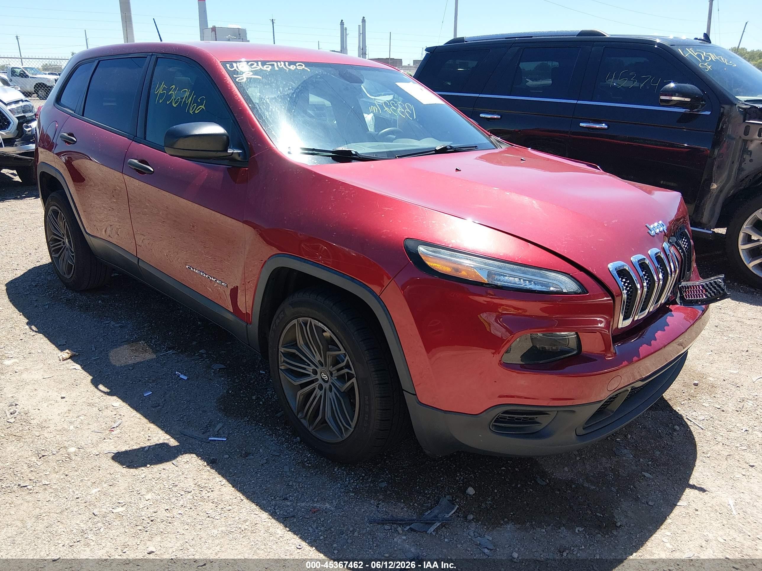 2014 Jeep Cherokee Sport Red vin: 1C4PJLAB8EW163870