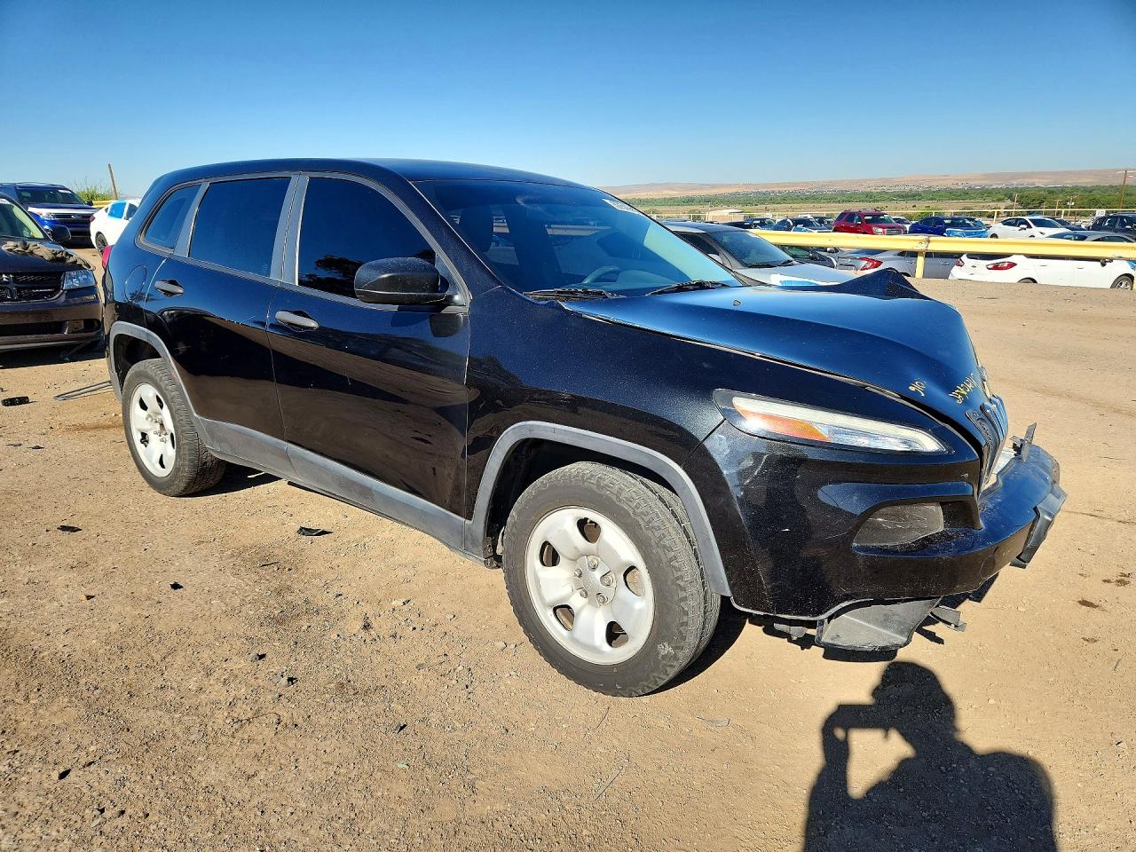 2014 Jeep Cherokee Sport Black vin: 1C4PJLAB8EW163920