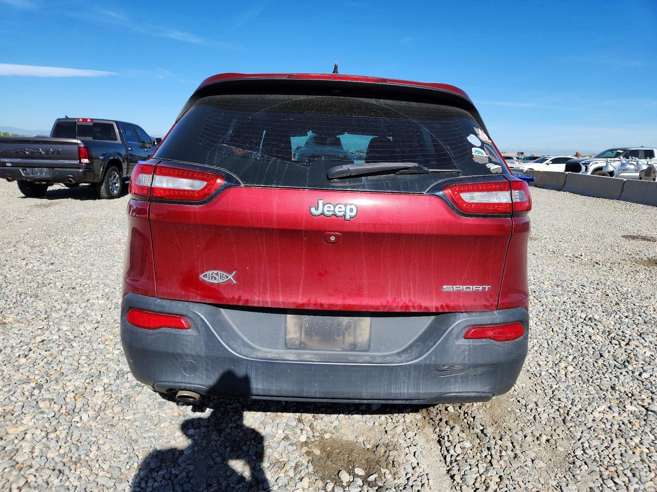 2014 Jeep Cherokee Sport Red vin: 1C4PJLAB8EW249647