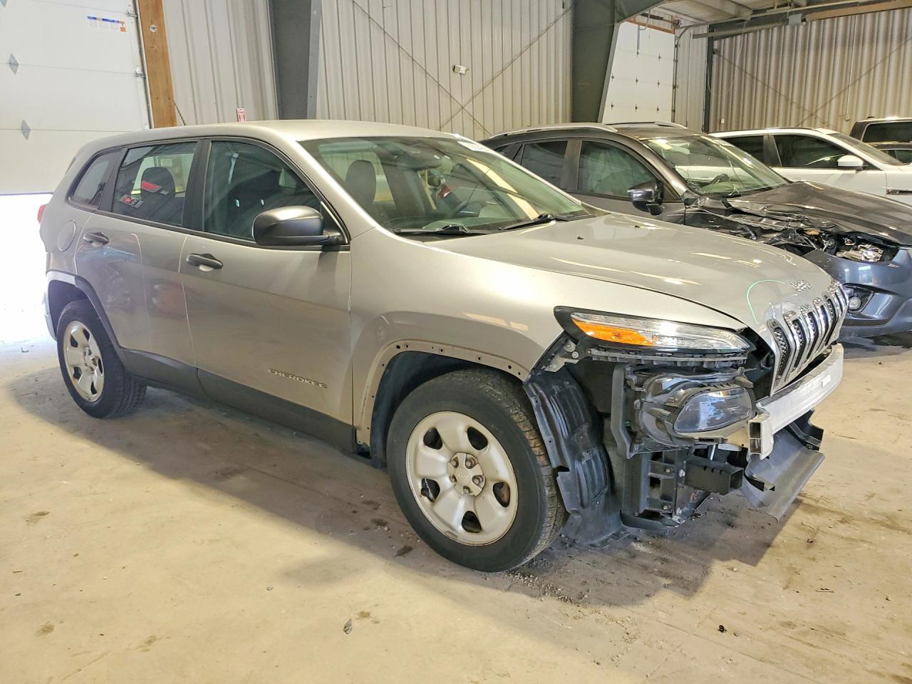 2015 Jeep Cherokee Sport Silver vin: 1C4PJLAB8FW506369