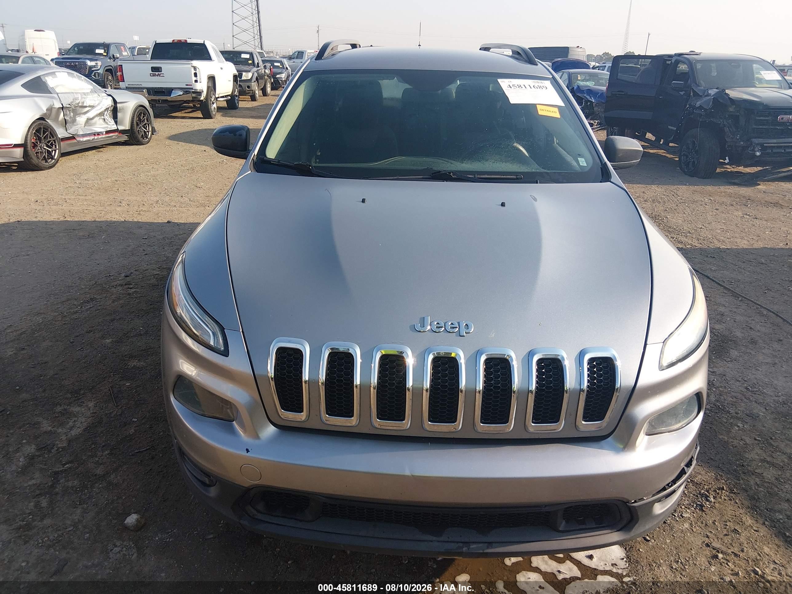 2015 Jeep Cherokee Sport Gray vin: 1C4PJLAB8FW579421