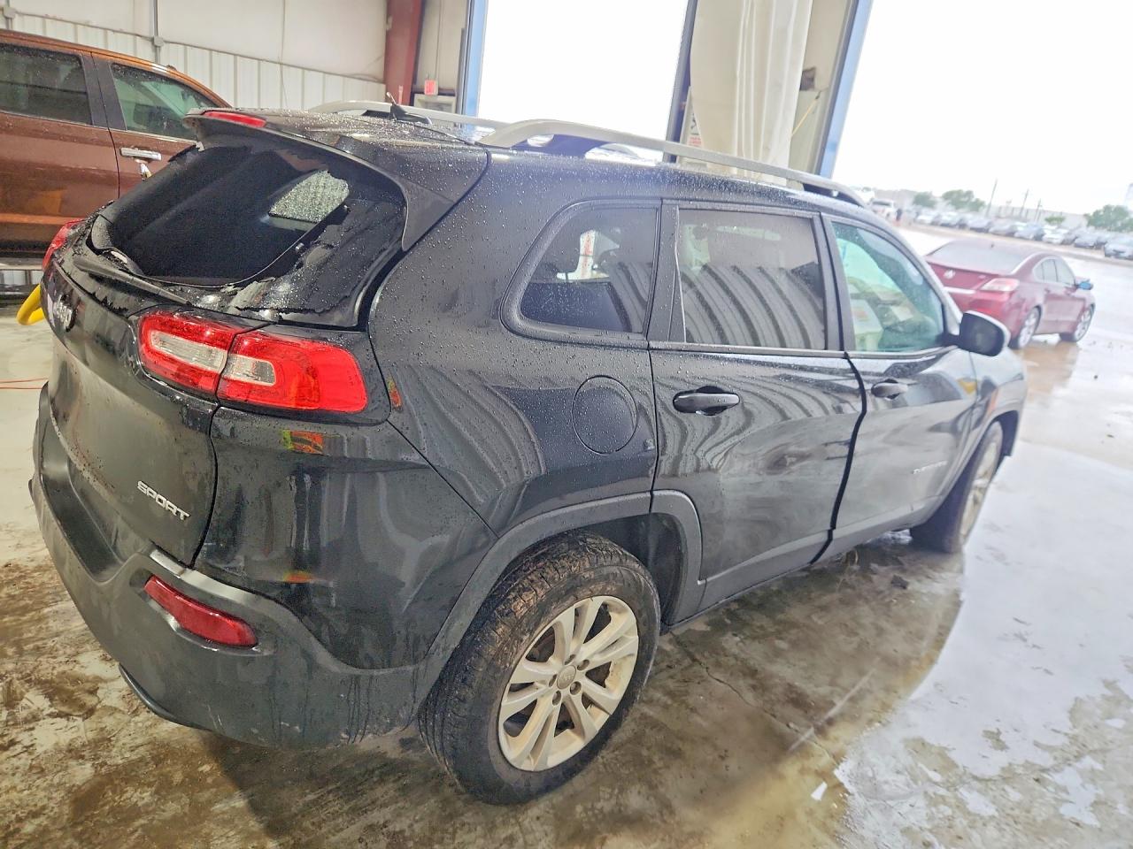 2015 Jeep Cherokee Sport Black vin: 1C4PJLAB8FW608044