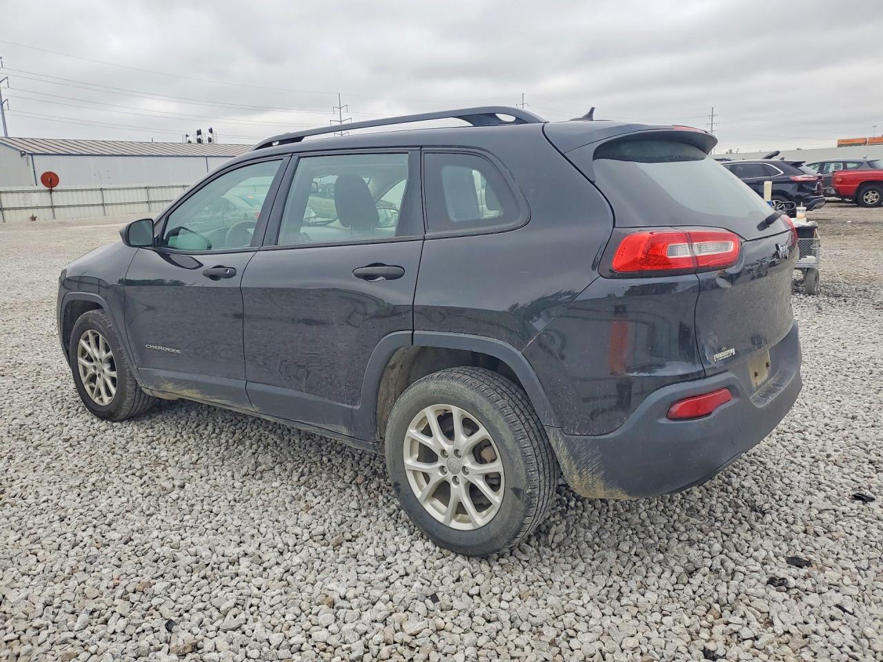 2015 Jeep Cherokee Sport Black vin: 1C4PJLAB8FW612417