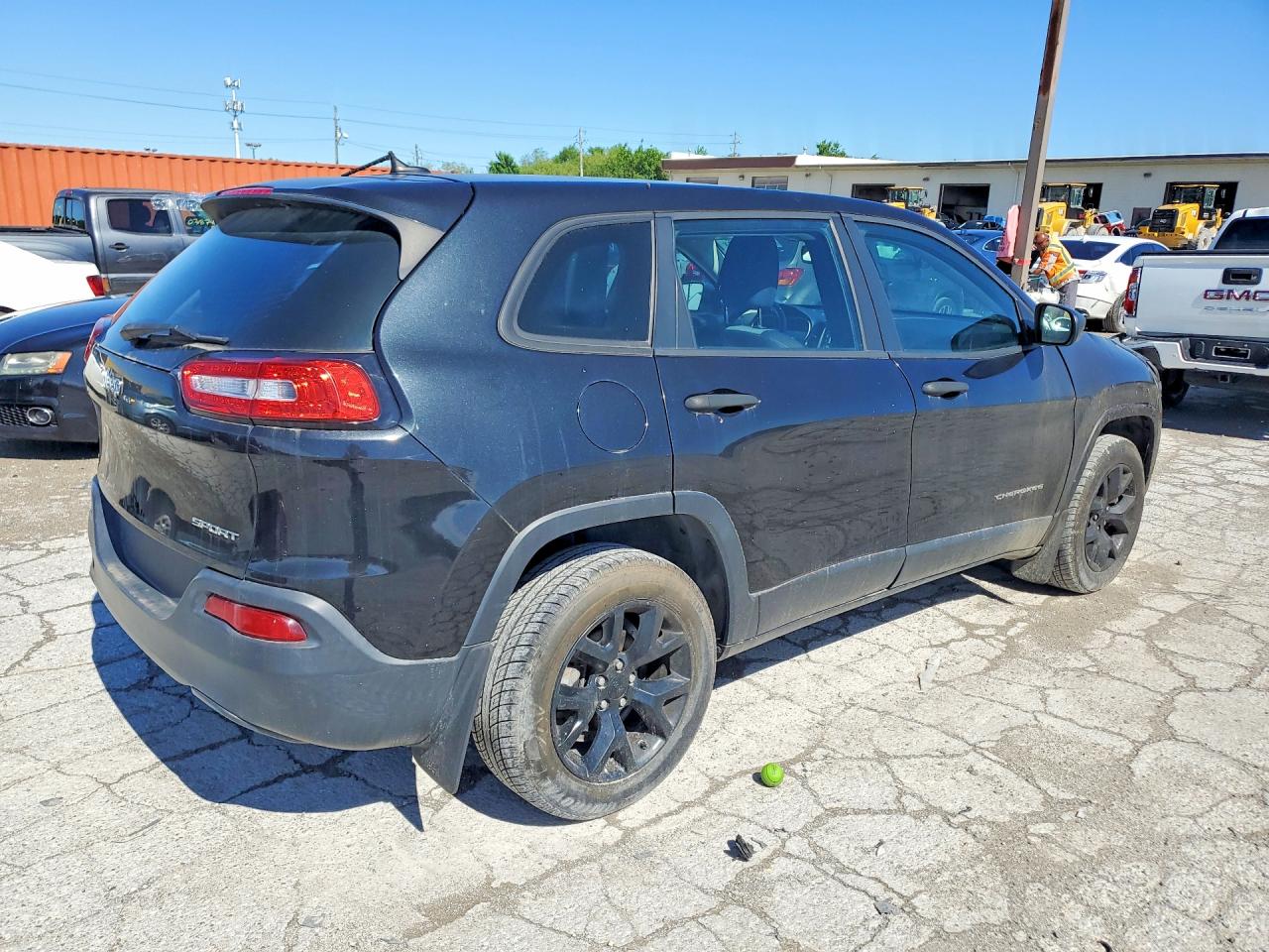 2015 Jeep Cherokee Sport Black vin: 1C4PJLAB8FW612451