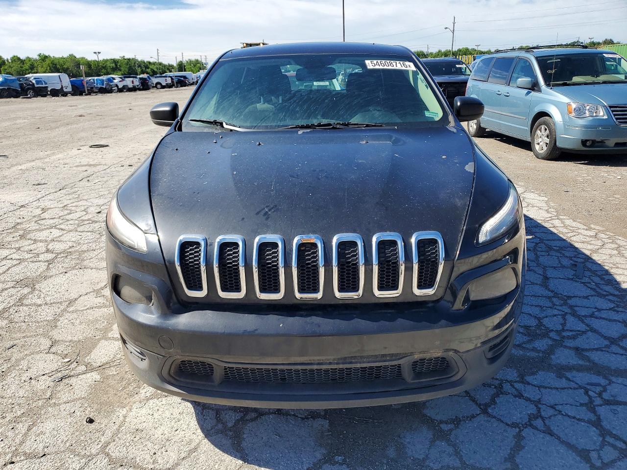 2015 Jeep Cherokee Sport Black vin: 1C4PJLAB8FW612451