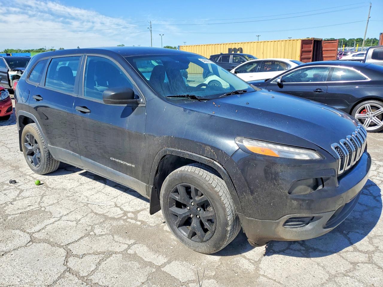 2015 Jeep Cherokee Sport Black vin: 1C4PJLAB8FW612451