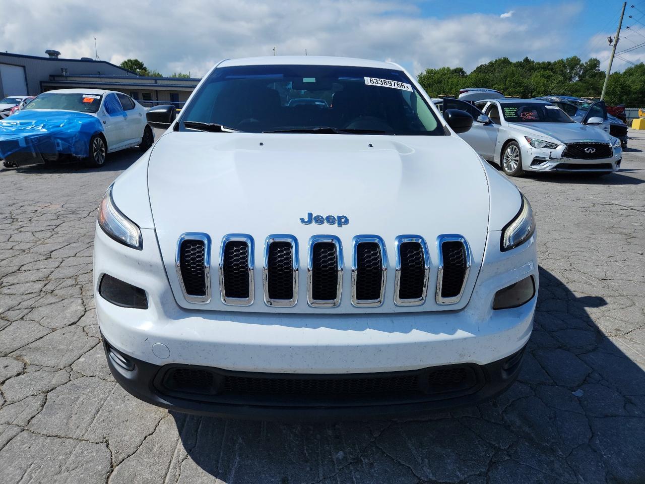 2015 Jeep Cherokee Sport White vin: 1C4PJLAB8FW632103