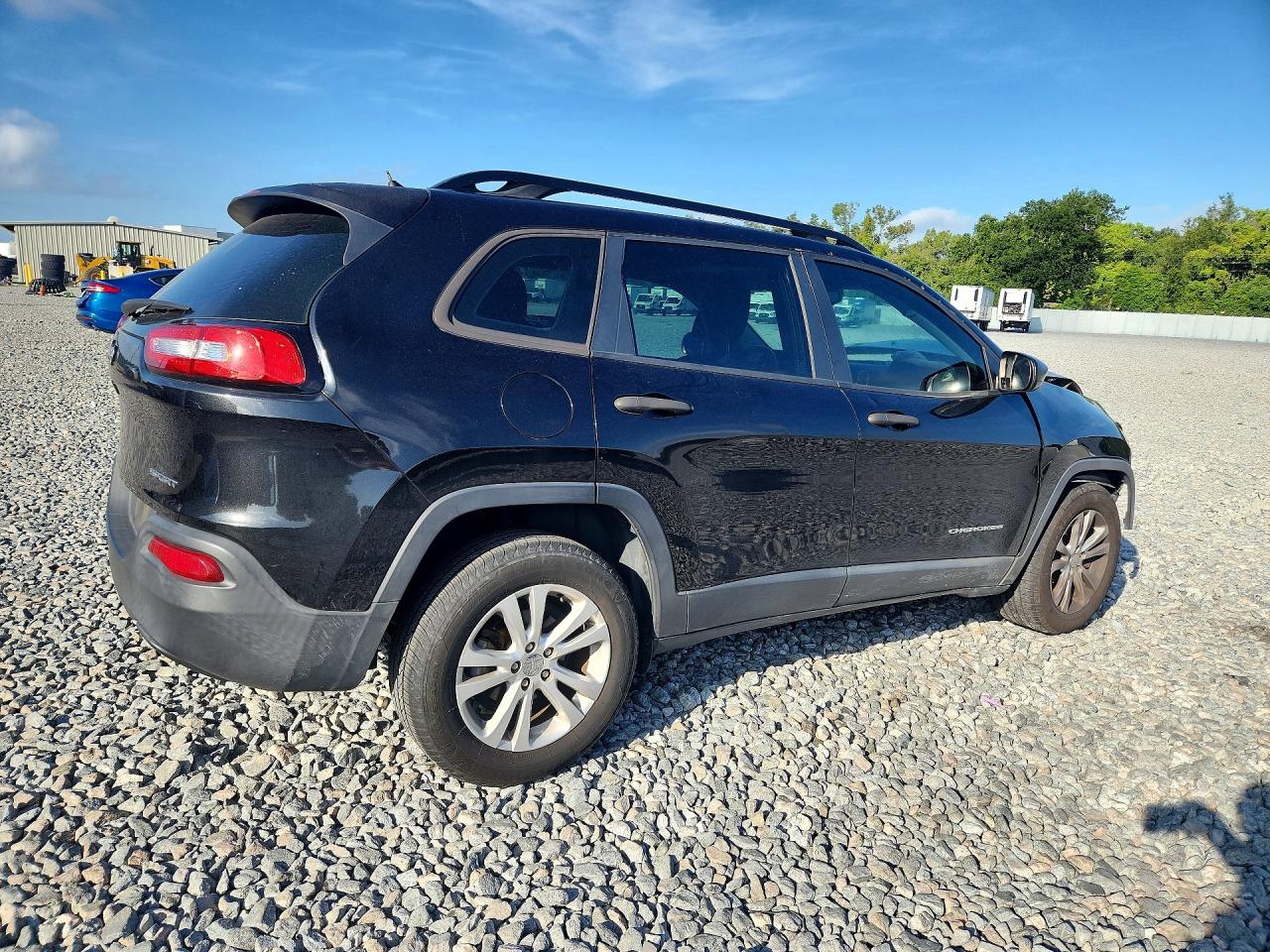 2015 Jeep Cherokee Sport Black vin: 1C4PJLAB8FW677171