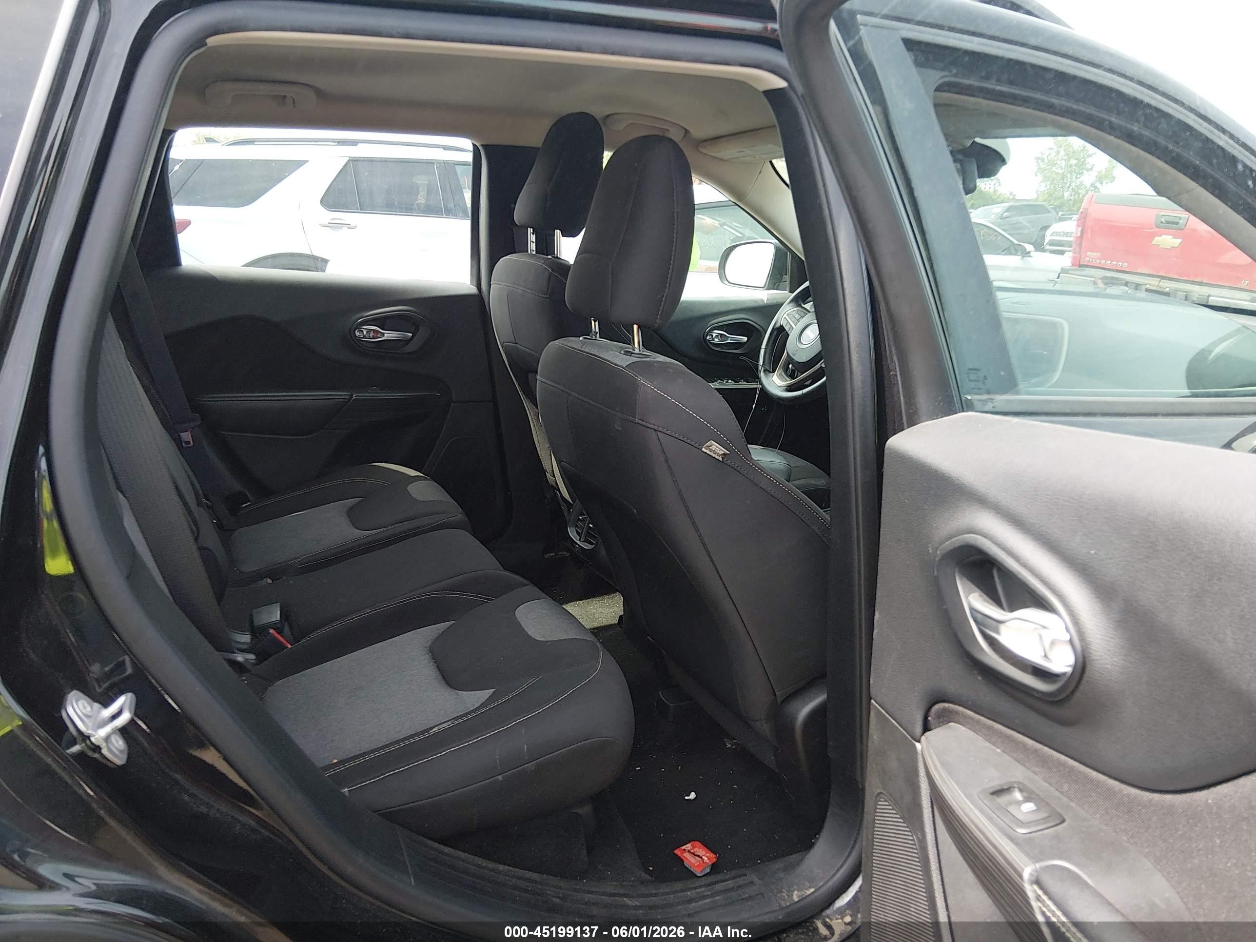 2015 Jeep Cherokee Sport Black vin: 1C4PJLAB8FW695413