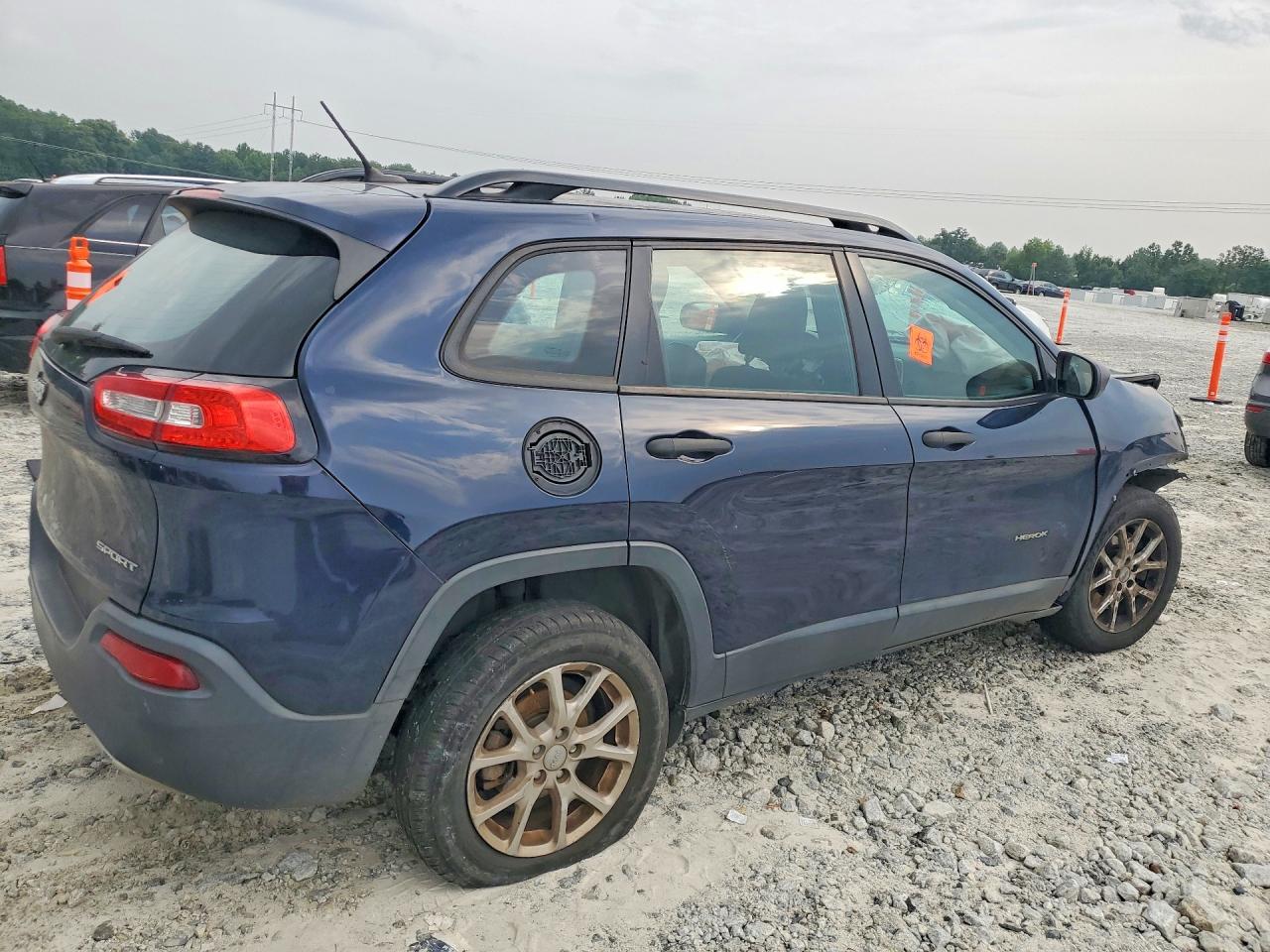 2015 Jeep Cherokee Sport Blue vin: 1C4PJLAB8FW731374