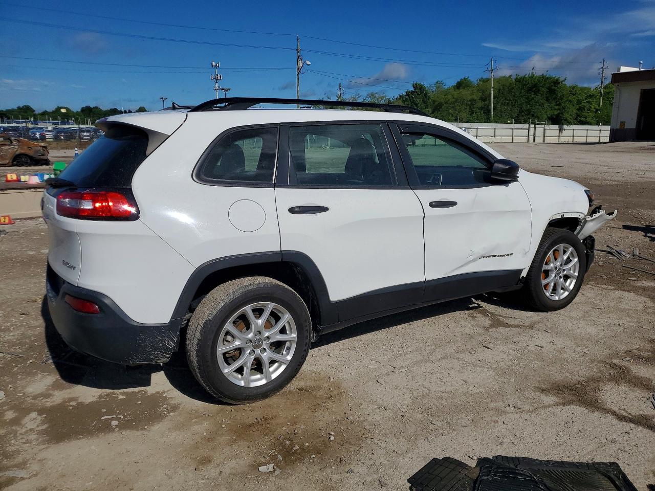 2015 Jeep Cherokee White vin: 1C4PJLAB8FW760440