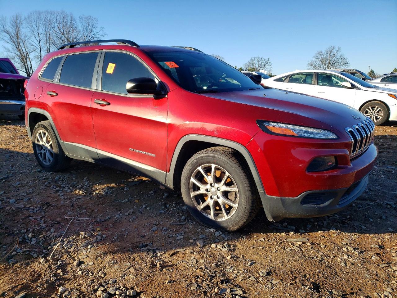 2016 Jeep Cherokee Sport Burgundy vin: 1C4PJLAB8GW222709