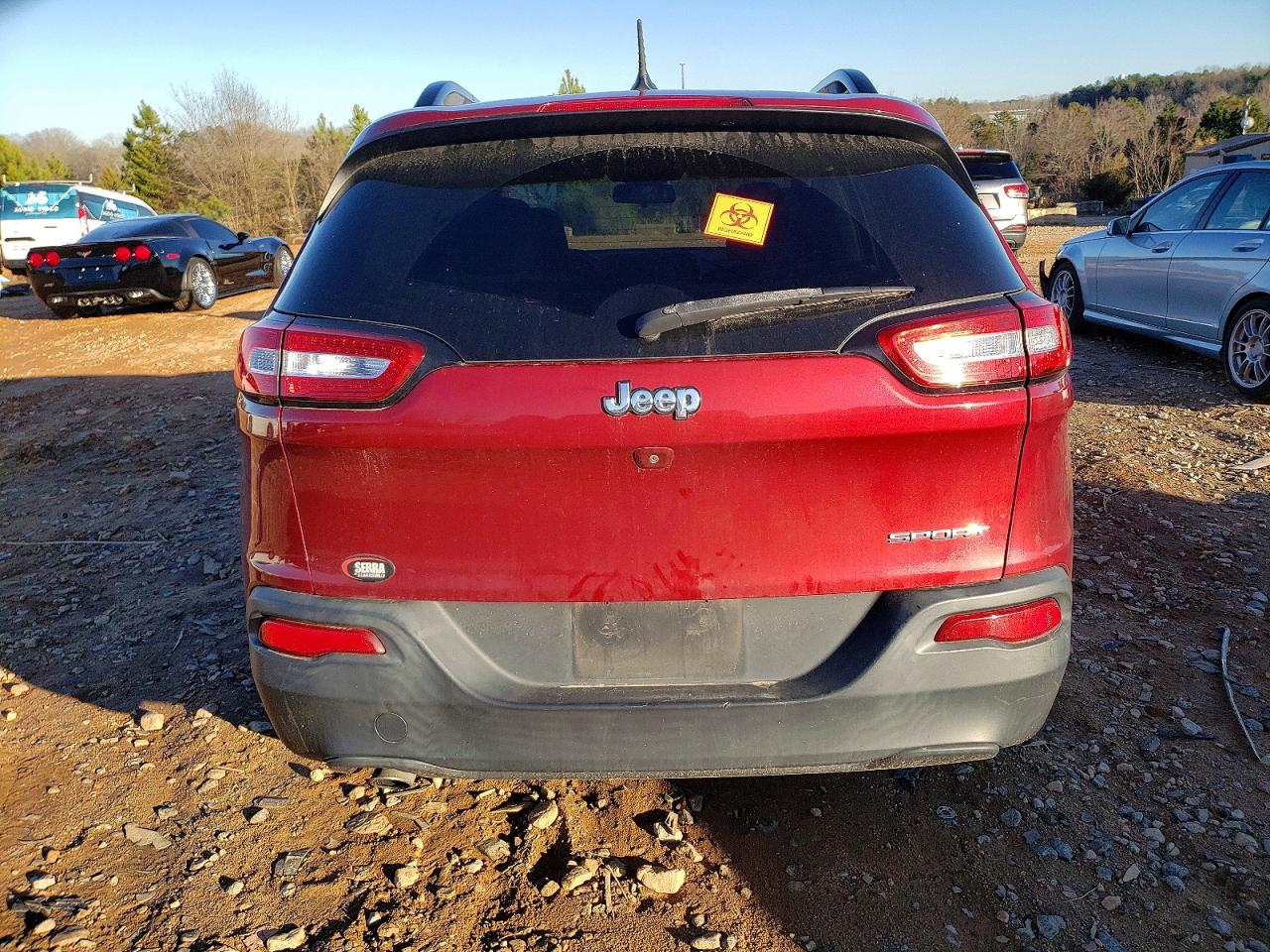 2016 Jeep Cherokee Sport Burgundy vin: 1C4PJLAB8GW222709