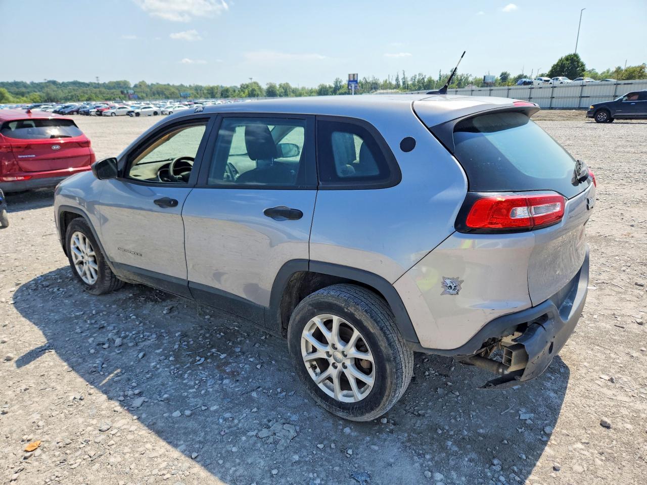 2014 Jeep Cherokee Sport Silver vin: 1C4PJLAB9EW112944