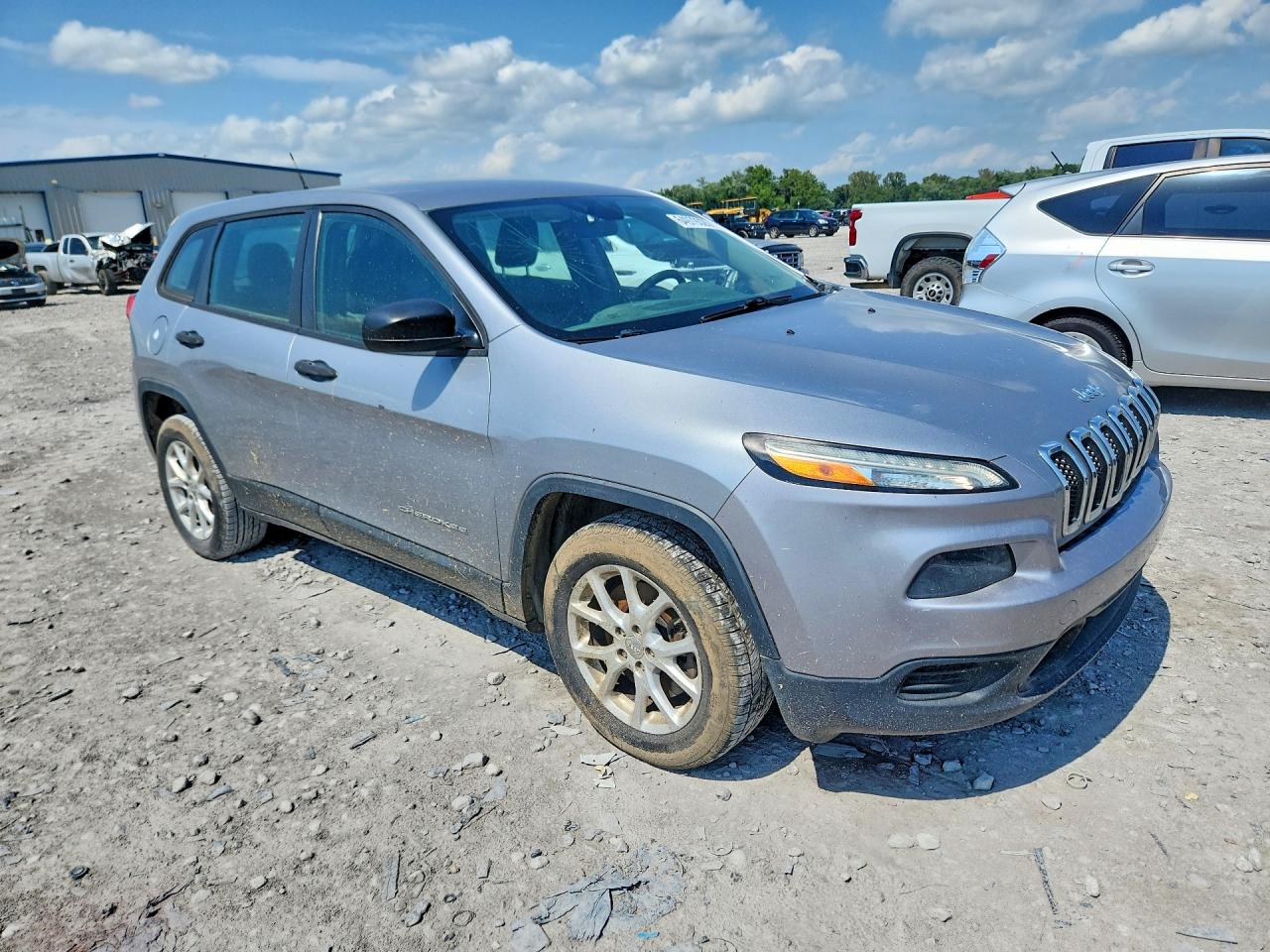 2014 Jeep Cherokee Sport Silver vin: 1C4PJLAB9EW112944