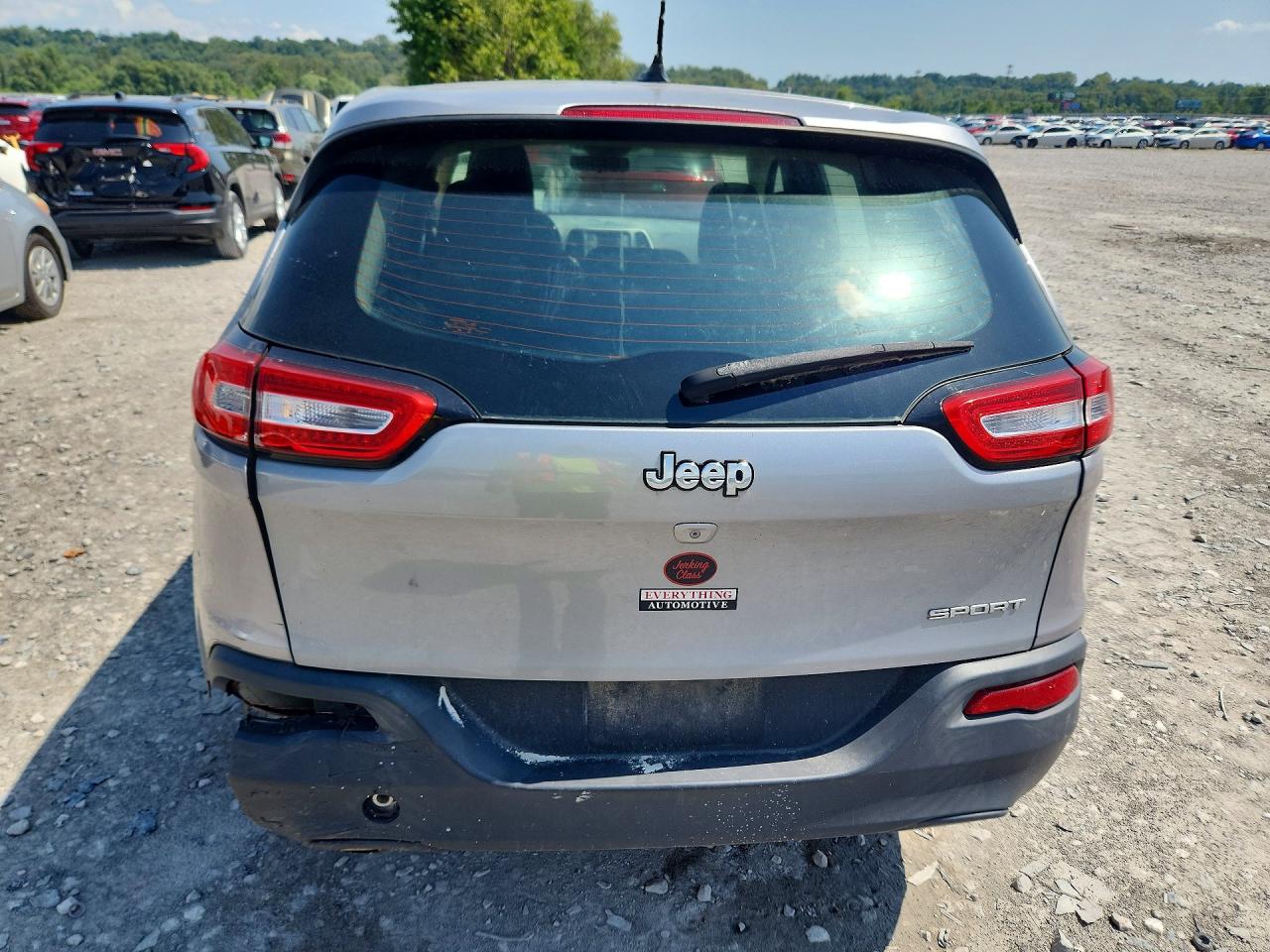 2014 Jeep Cherokee Sport Silver vin: 1C4PJLAB9EW112944