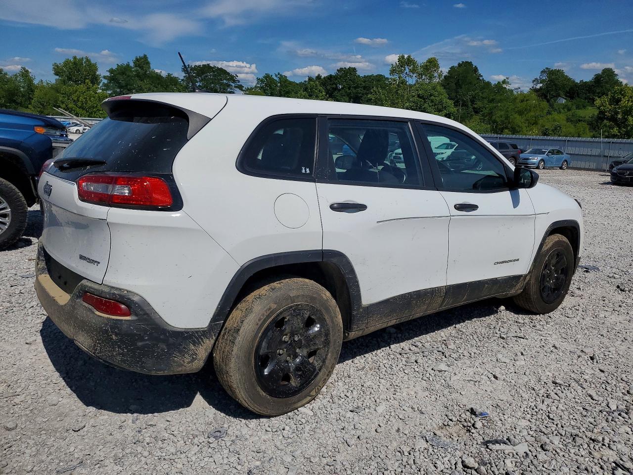 2014 Jeep Cherokee Sport White vin: 1C4PJLAB9EW144583