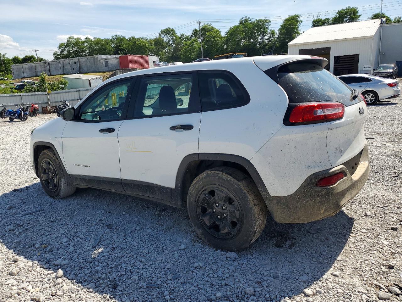 2014 Jeep Cherokee Sport White vin: 1C4PJLAB9EW144583