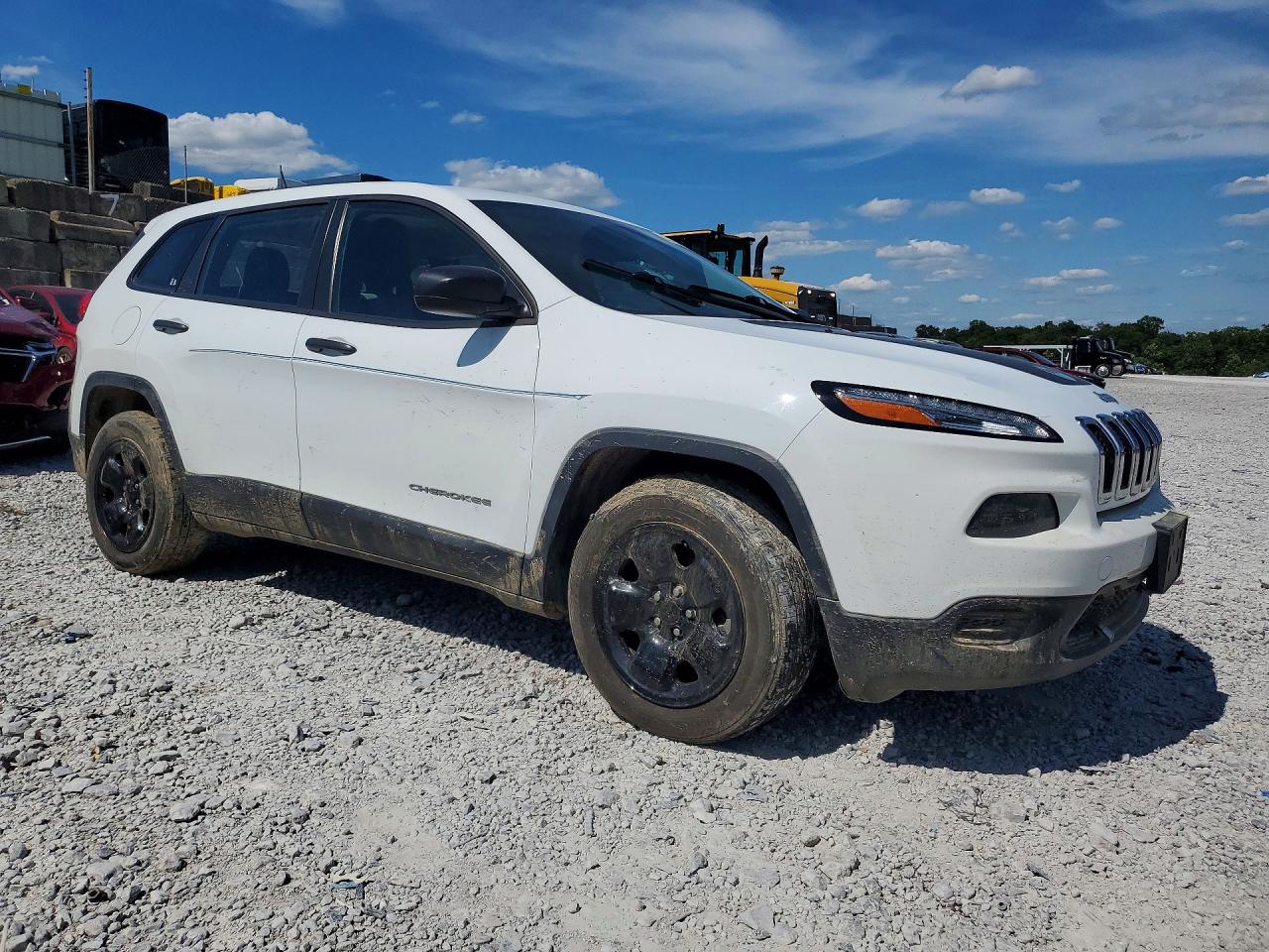 2014 Jeep Cherokee Sport White vin: 1C4PJLAB9EW144583