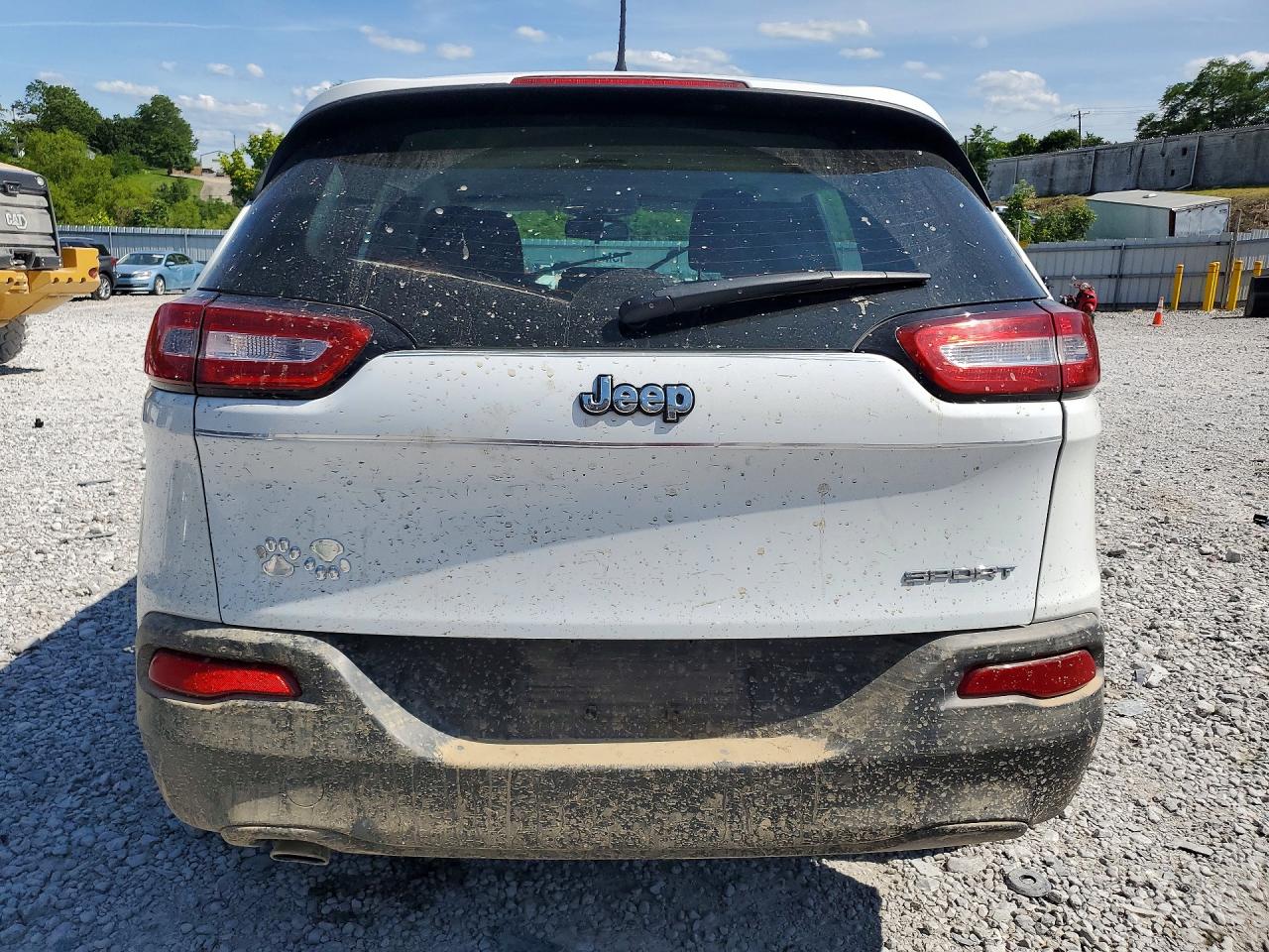 2014 Jeep Cherokee Sport White vin: 1C4PJLAB9EW144583