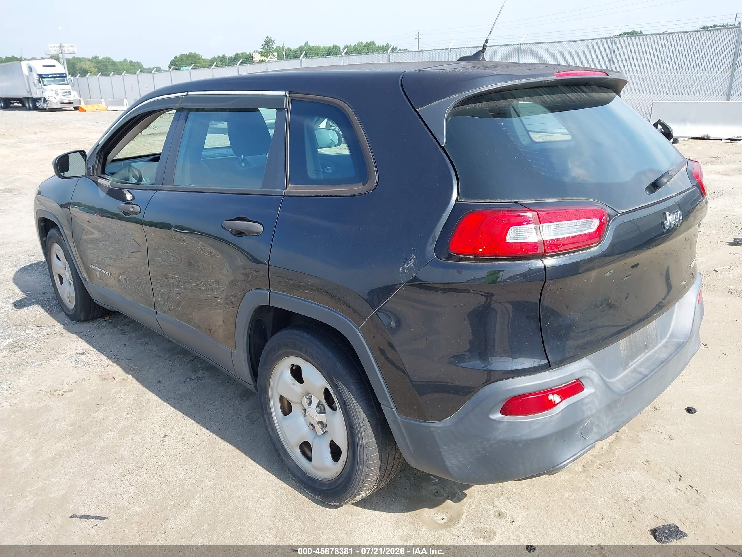 2014 Jeep Cherokee Sport Black vin: 1C4PJLAB9EW155793