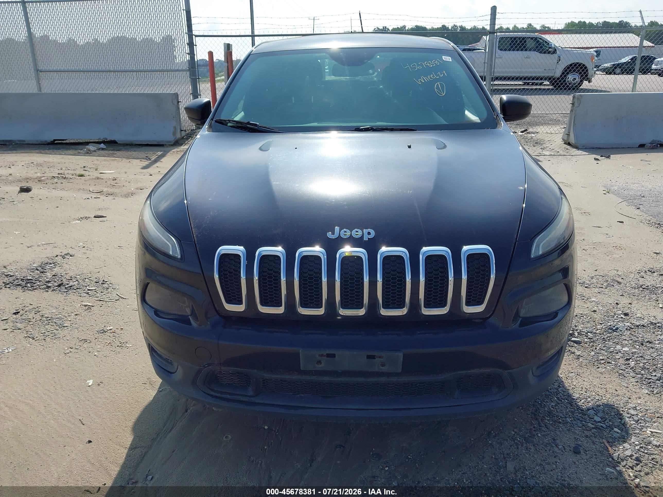 2014 Jeep Cherokee Sport Black vin: 1C4PJLAB9EW155793