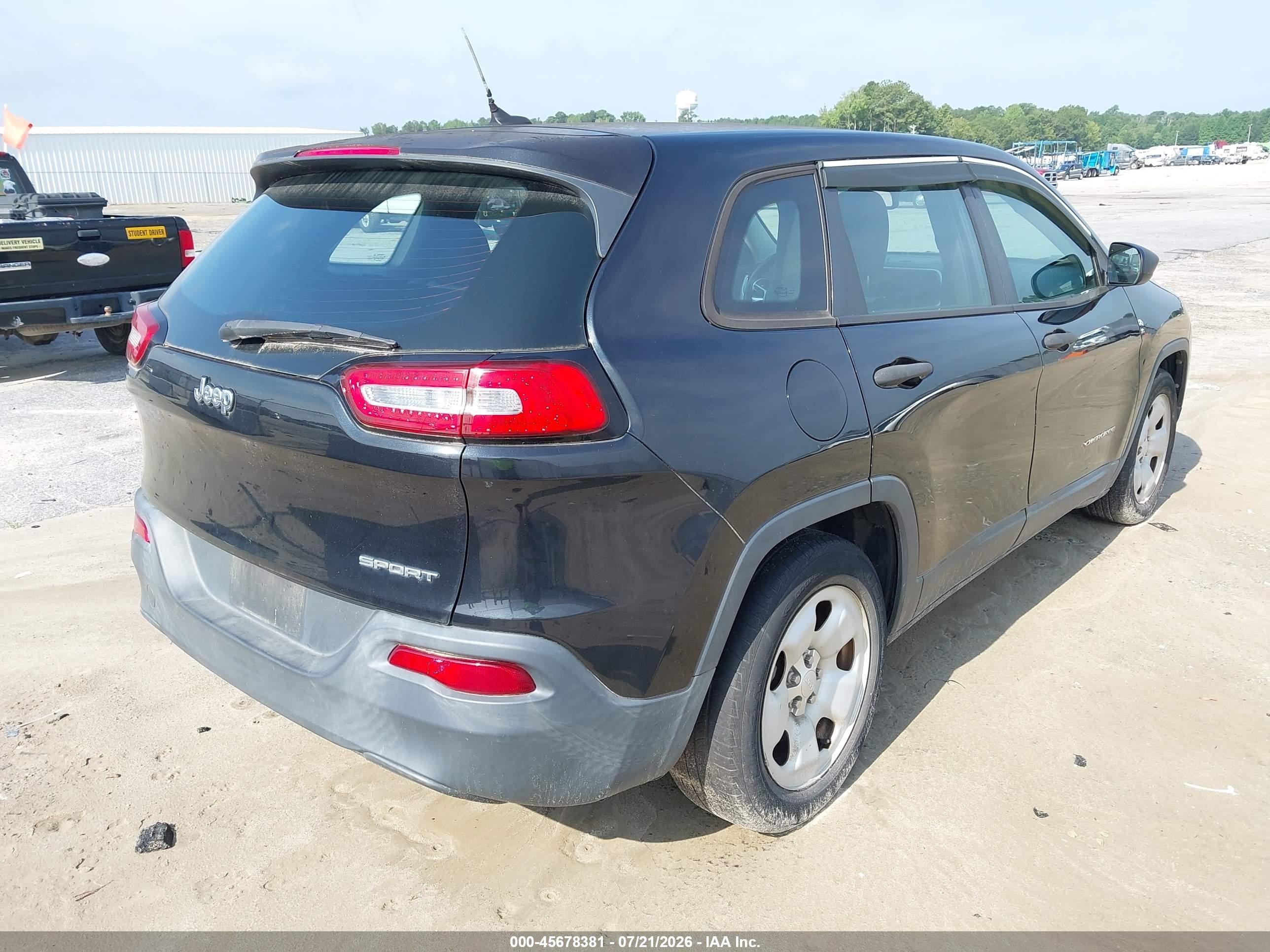 2014 Jeep Cherokee Sport Black vin: 1C4PJLAB9EW155793