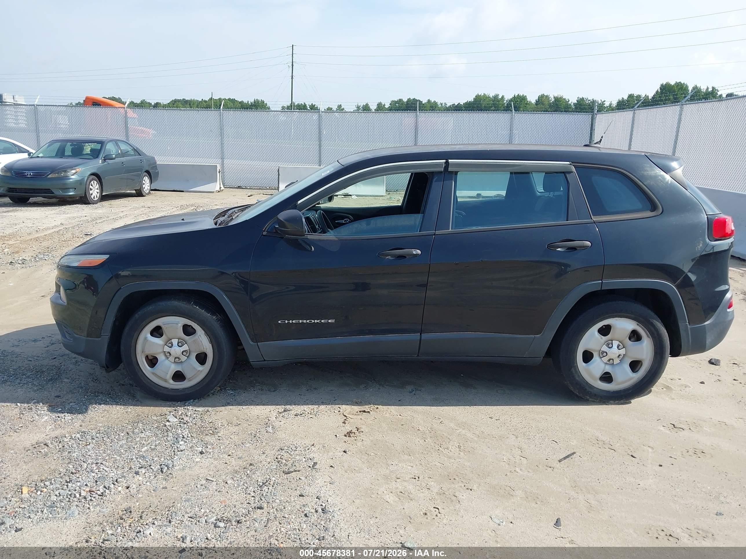 2014 Jeep Cherokee Sport Black vin: 1C4PJLAB9EW155793
