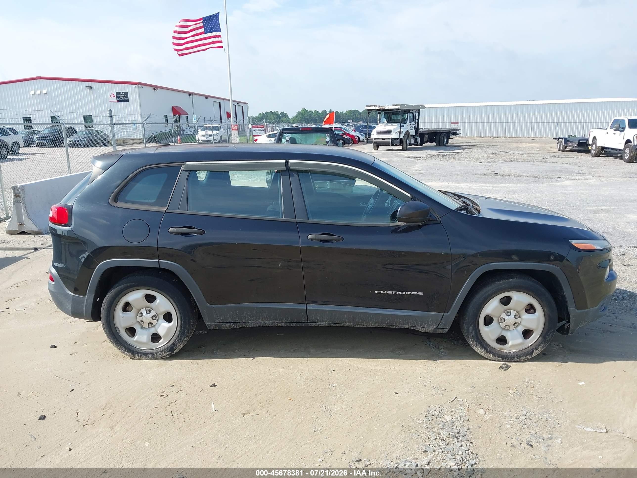 2014 Jeep Cherokee Sport Black vin: 1C4PJLAB9EW155793