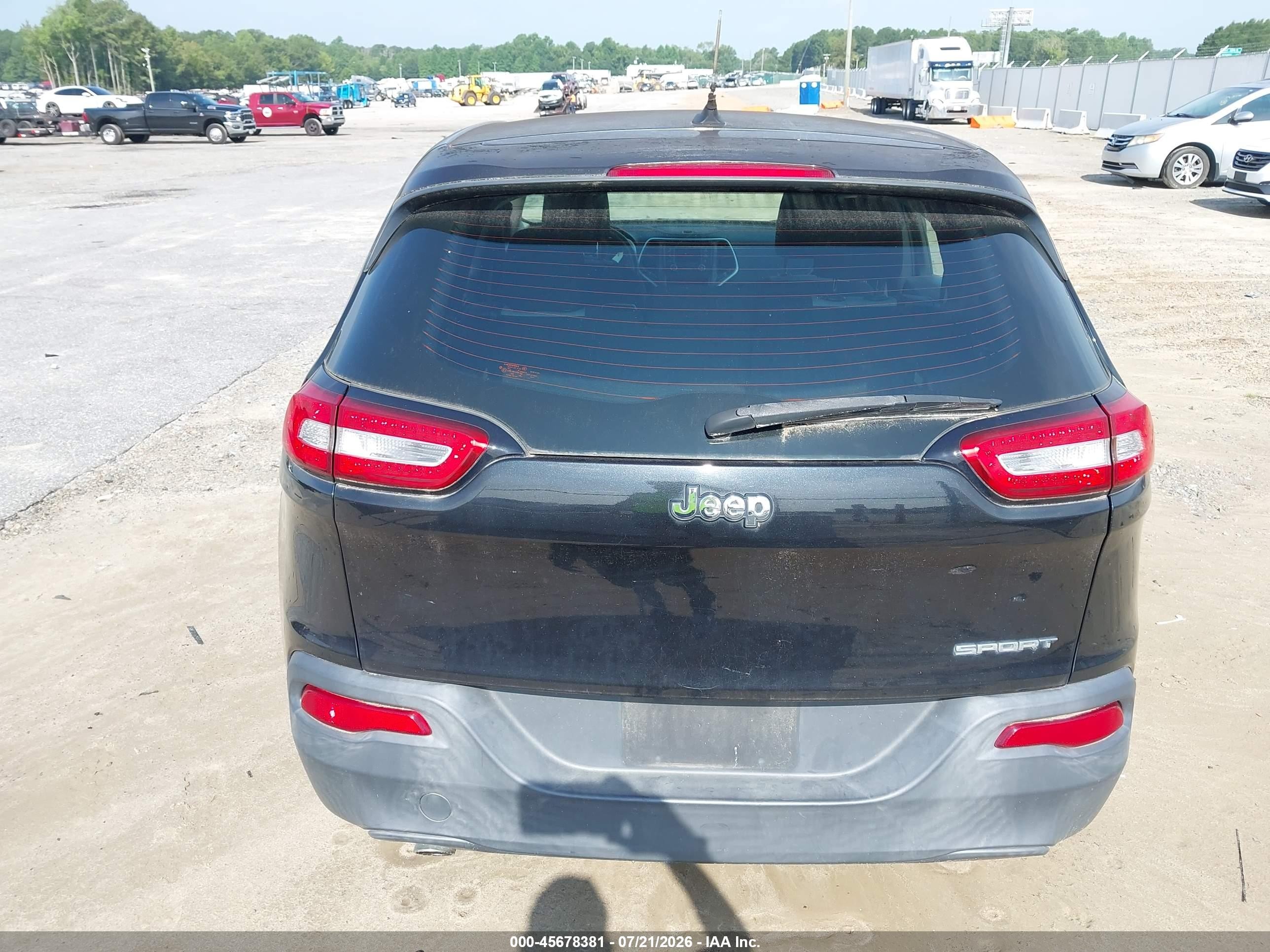 2014 Jeep Cherokee Sport Black vin: 1C4PJLAB9EW155793