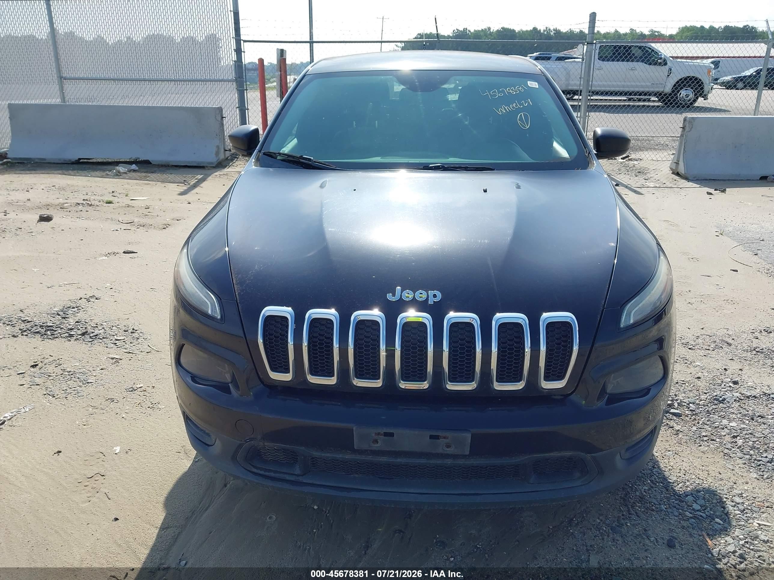 2014 Jeep Cherokee Sport Black vin: 1C4PJLAB9EW155793