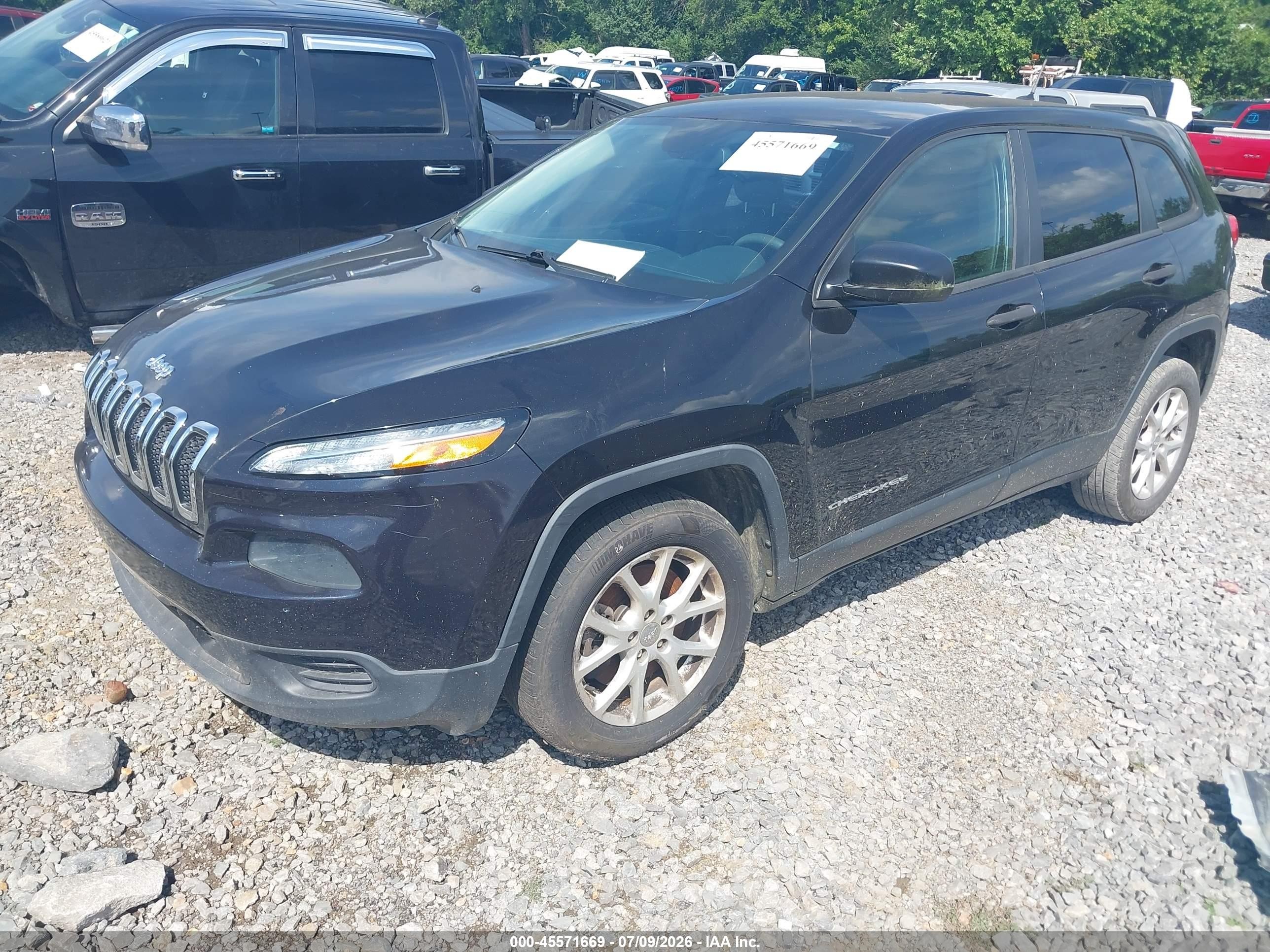 2014 Jeep Cherokee Sport Черный vin: 1C4PJLAB9EW221999