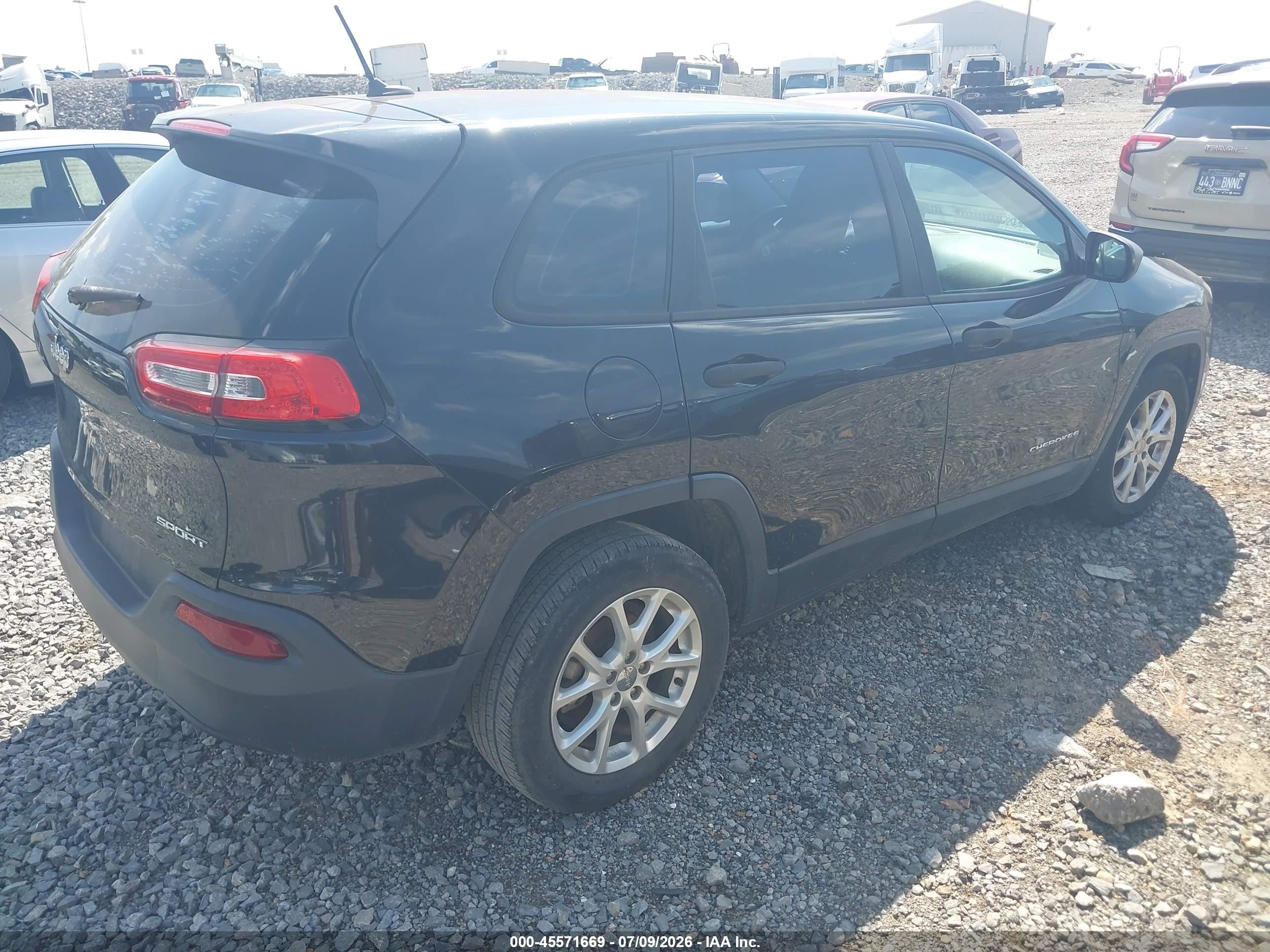 2014 Jeep Cherokee Sport Черный vin: 1C4PJLAB9EW221999