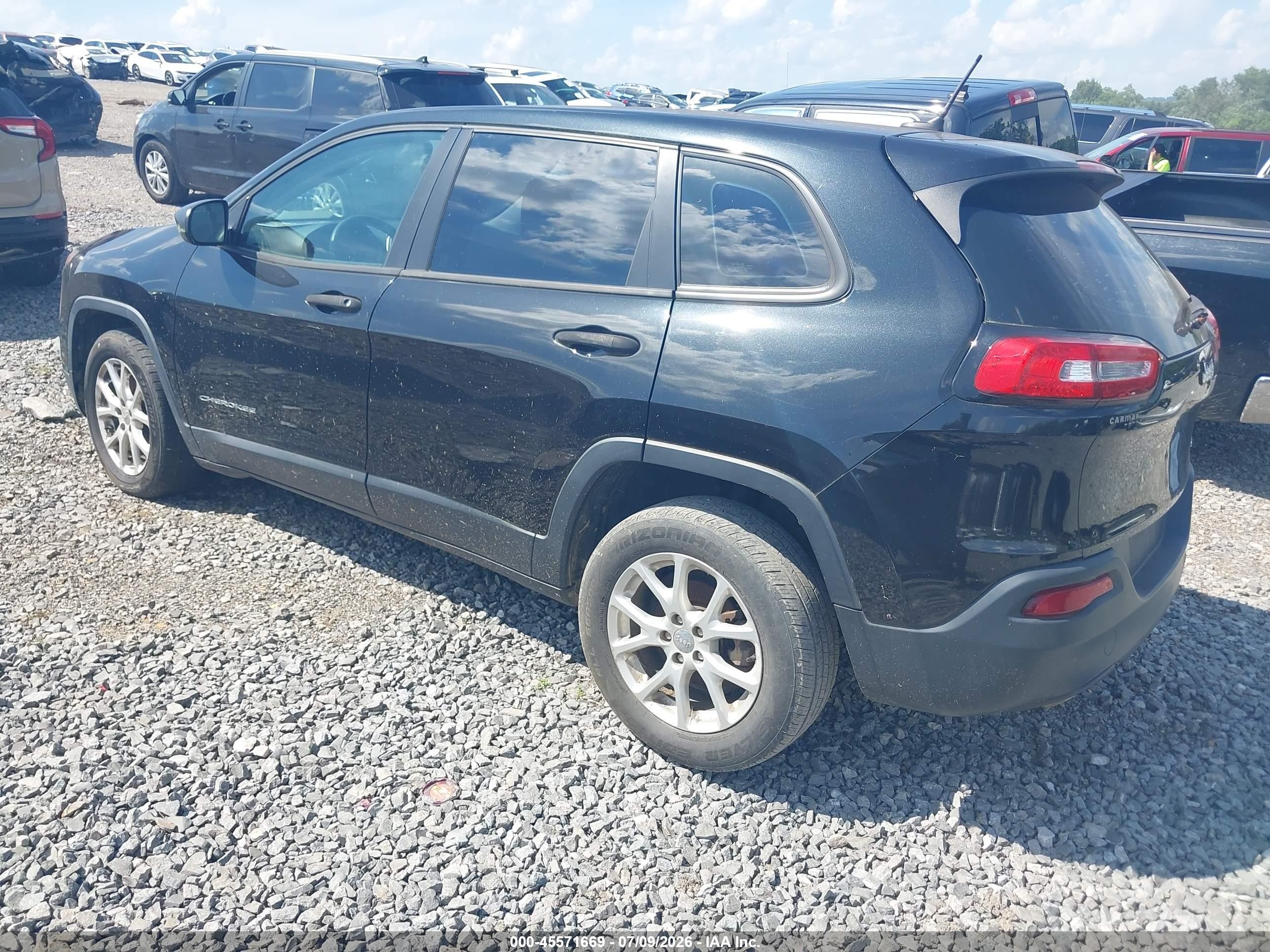 2014 Jeep Cherokee Sport Черный vin: 1C4PJLAB9EW221999