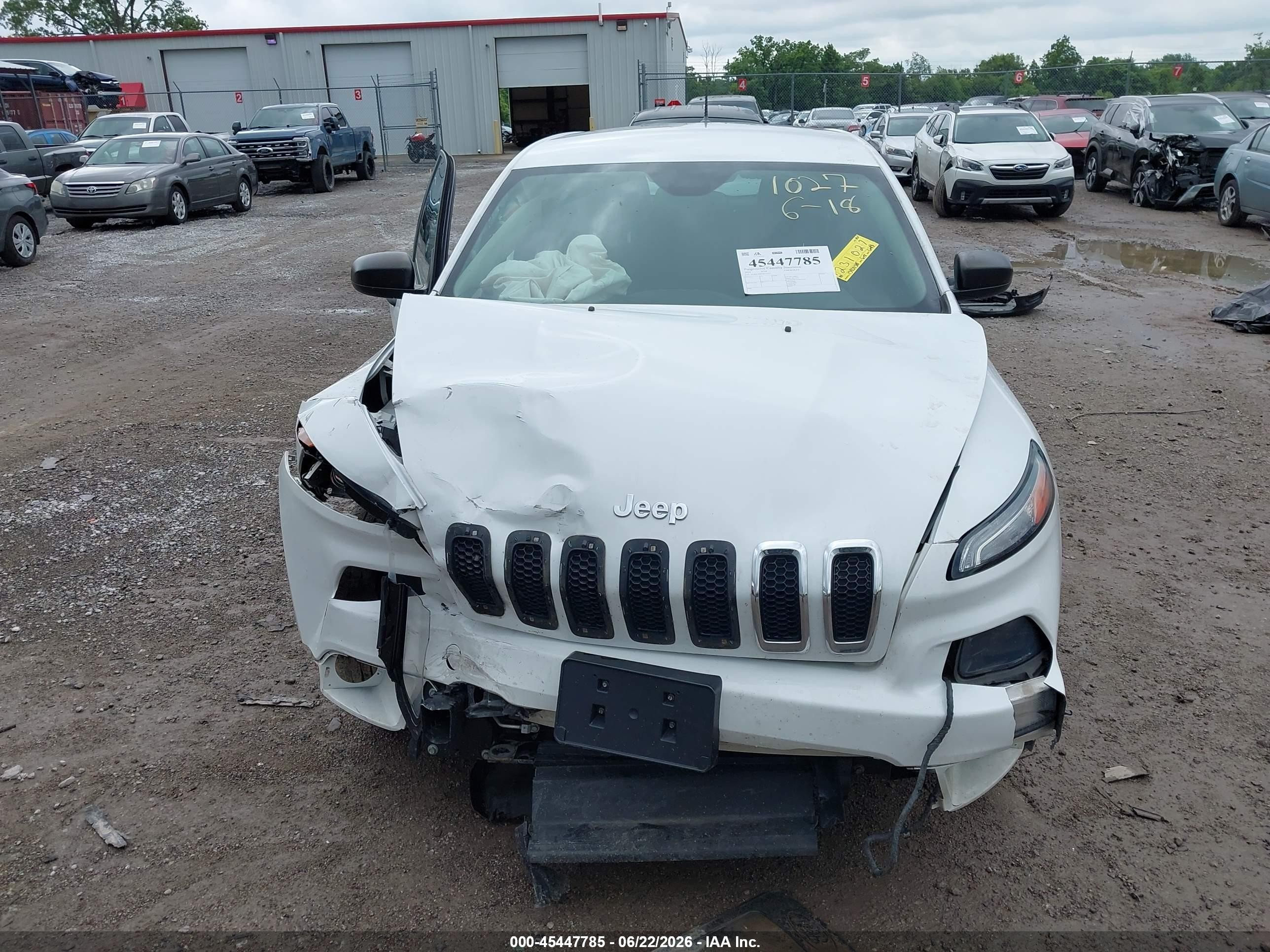 2014 Jeep Cherokee Sport White vin: 1C4PJLAB9EW231027