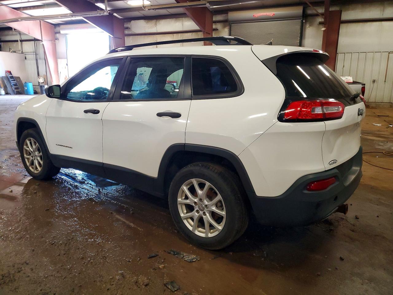2015 Jeep Cherokee Sport White vin: 1C4PJLAB9FW596700