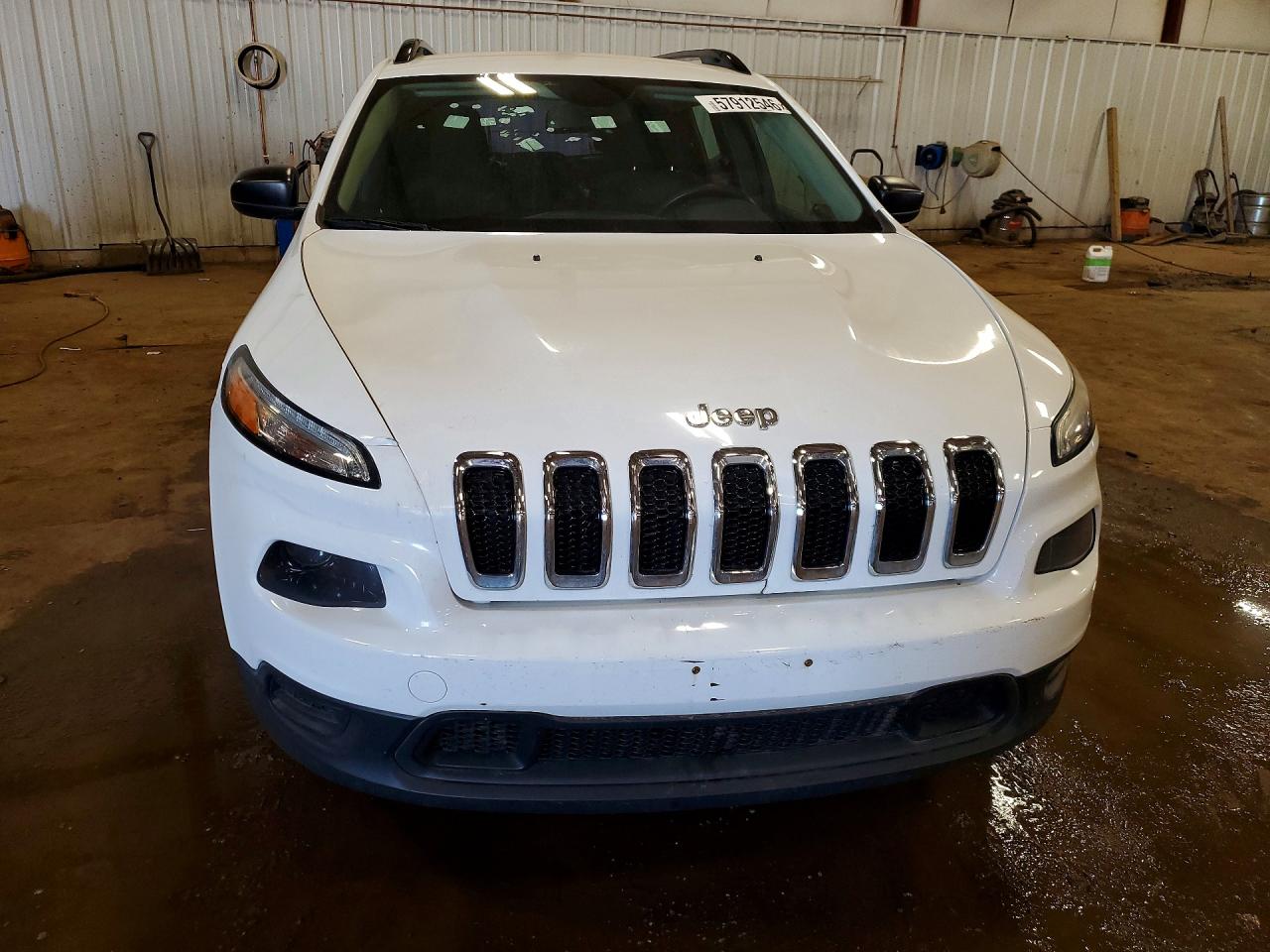2015 Jeep Cherokee Sport White vin: 1C4PJLAB9FW596700