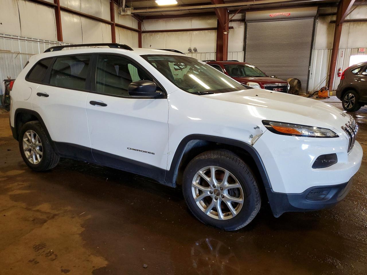 2015 Jeep Cherokee Sport White vin: 1C4PJLAB9FW596700