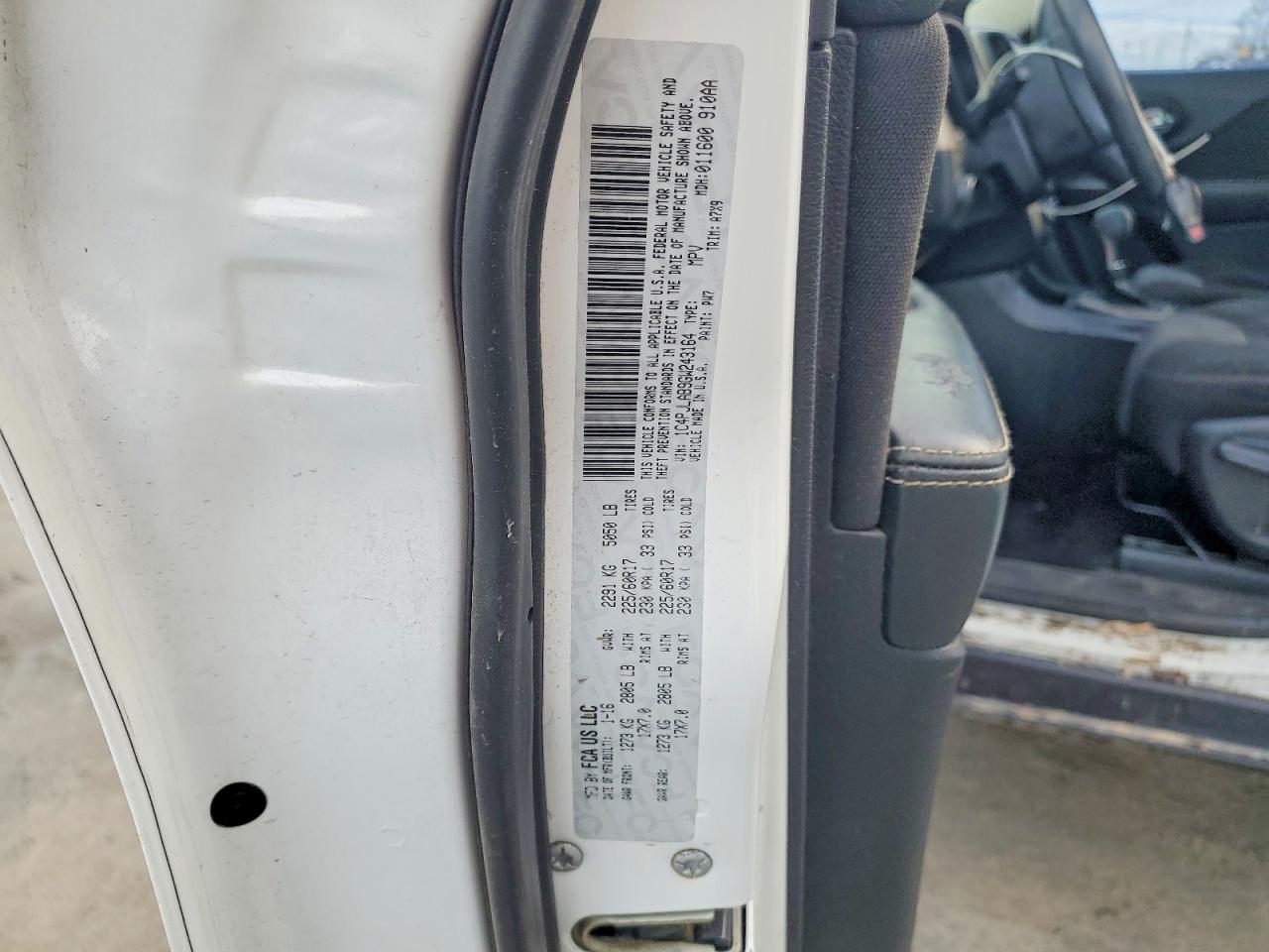 2016 Jeep Cherokee Белый vin: 1C4PJLAB9GW243164