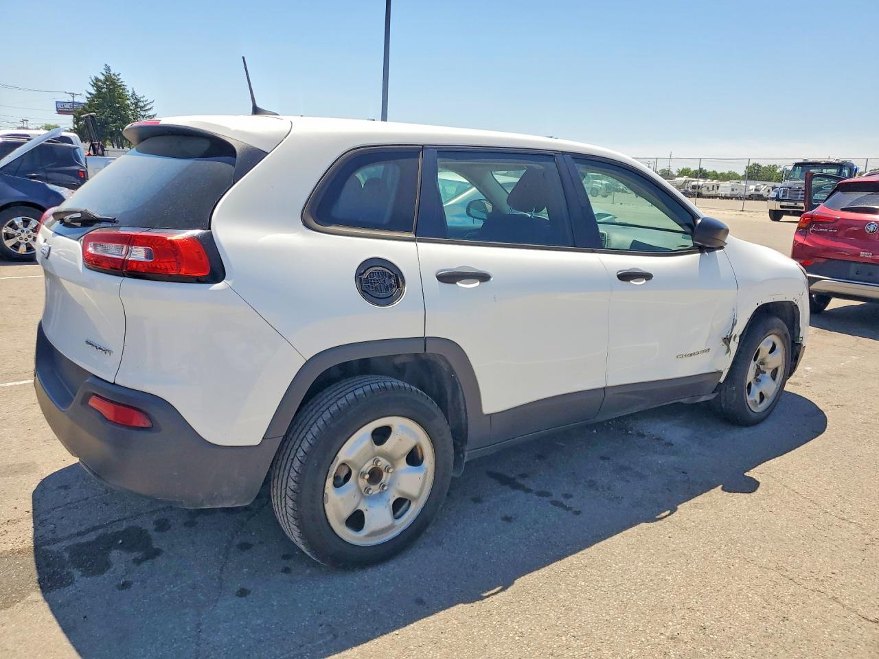 2017 Jeep Cherokee Sport White vin: 1C4PJLAB9HW507789