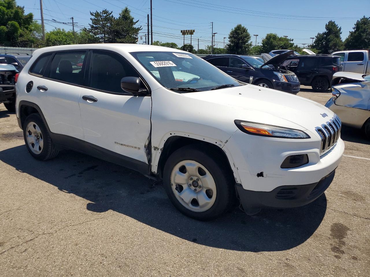 2017 Jeep Cherokee Sport White vin: 1C4PJLAB9HW507789