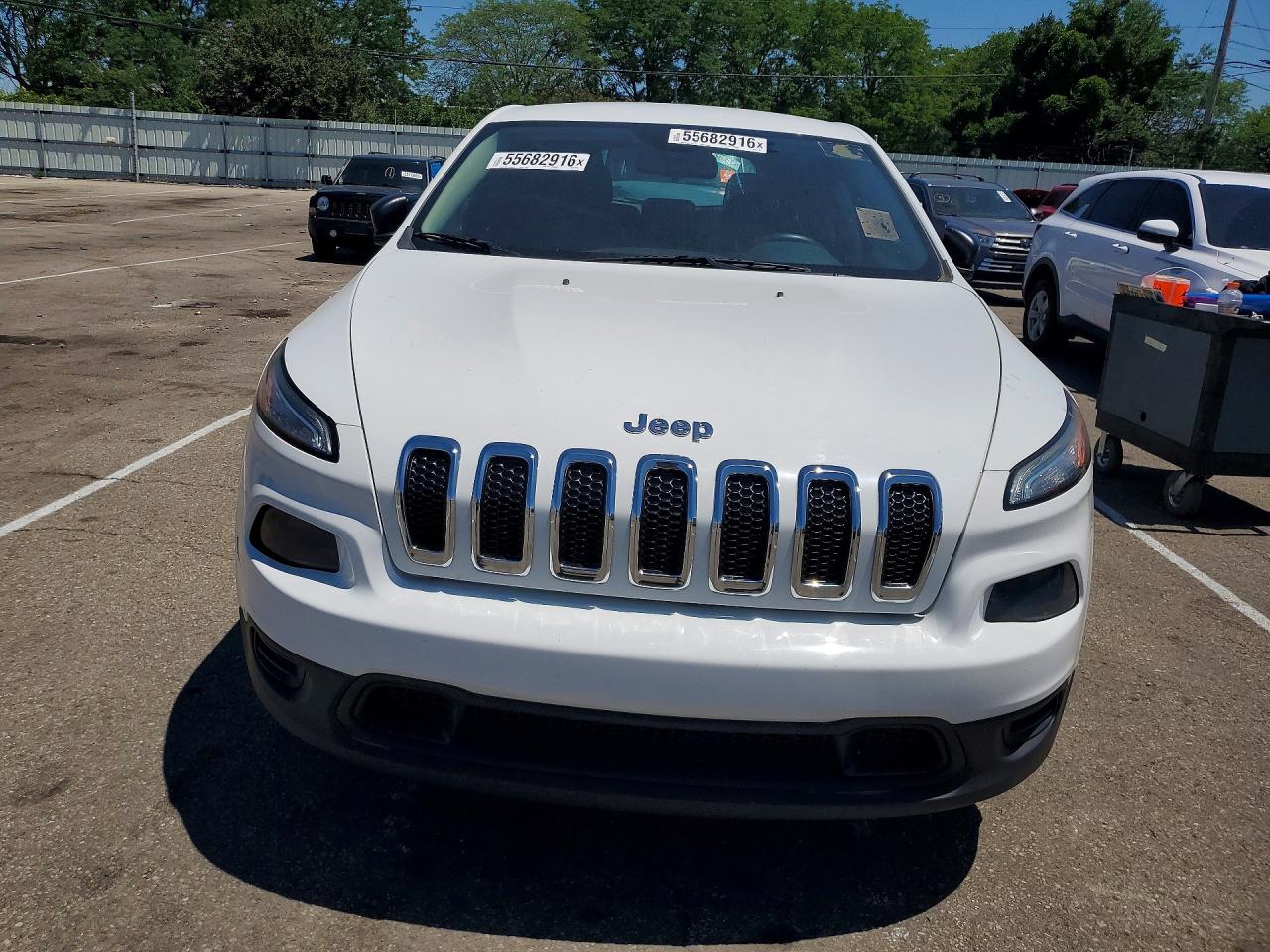 2017 Jeep Cherokee Sport White vin: 1C4PJLAB9HW507789