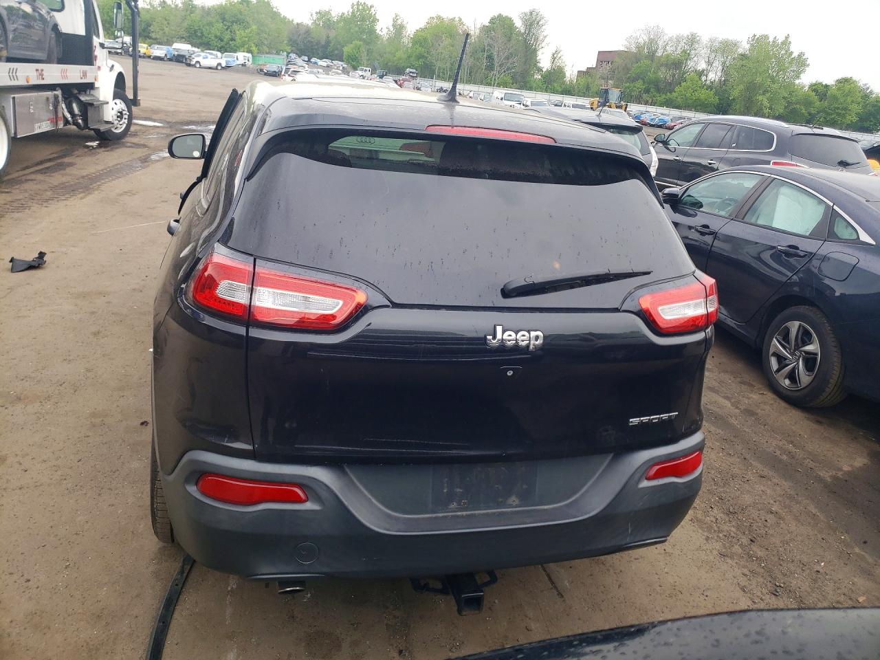 2014 Jeep Cherokee Sport Black vin: 1C4PJLABXEW123659