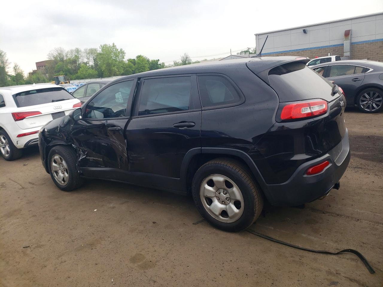 2014 Jeep Cherokee Sport Black vin: 1C4PJLABXEW123659