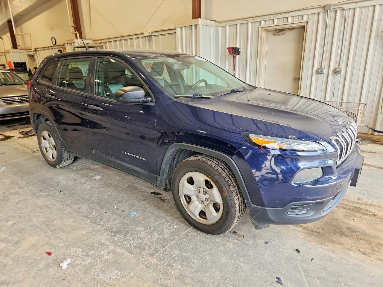 2014 Jeep Cherokee Sport Синий vin: 1C4PJLABXEW185112