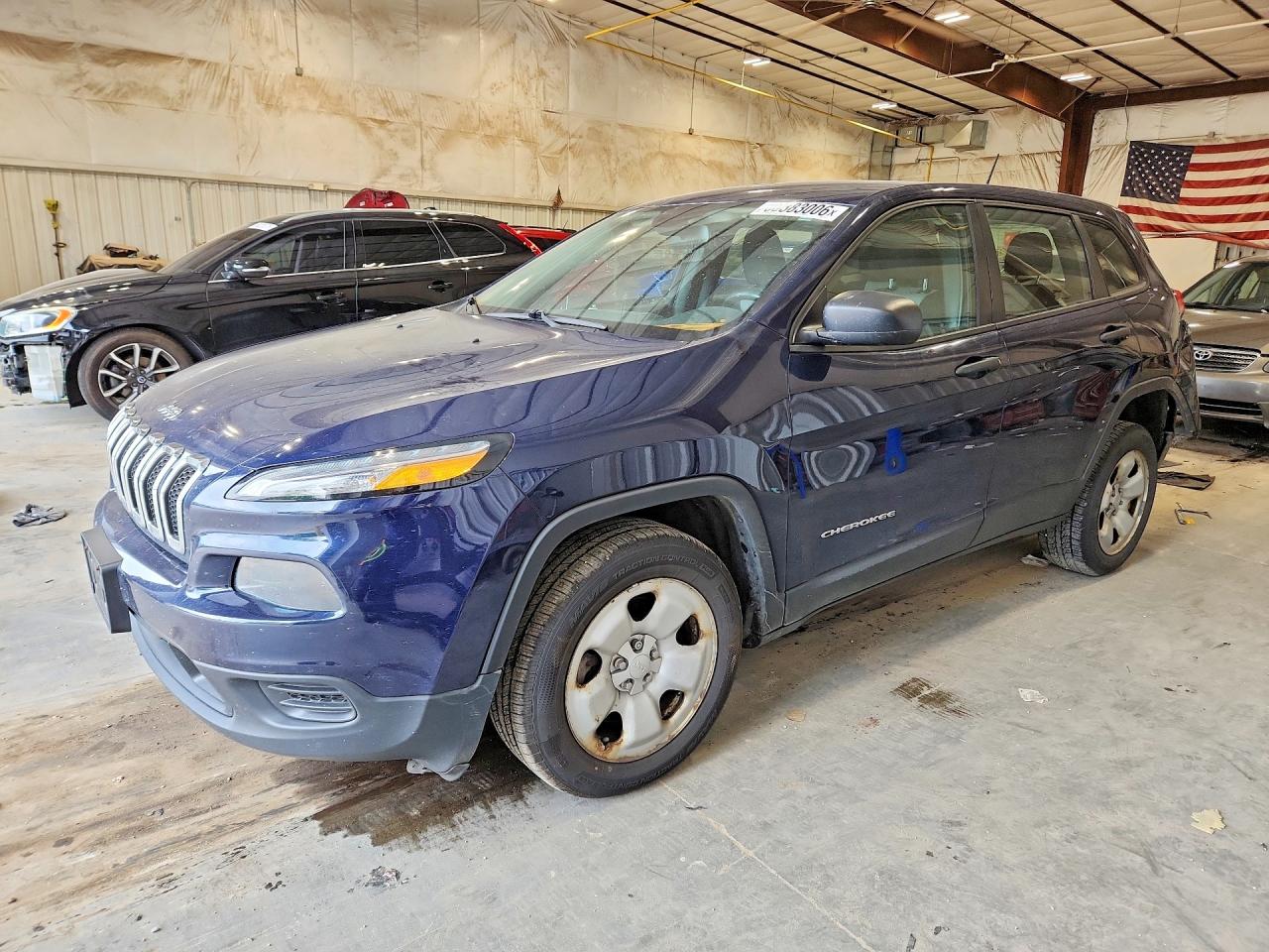 2014 Jeep Cherokee Sport Синий vin: 1C4PJLABXEW185112