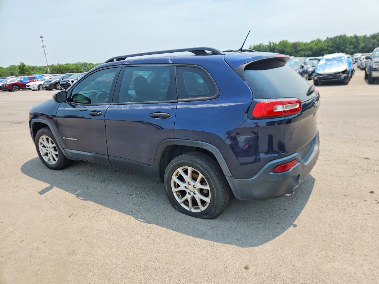 2015 Jeep Cherokee Sport Blue vin: 1C4PJLABXFW701406