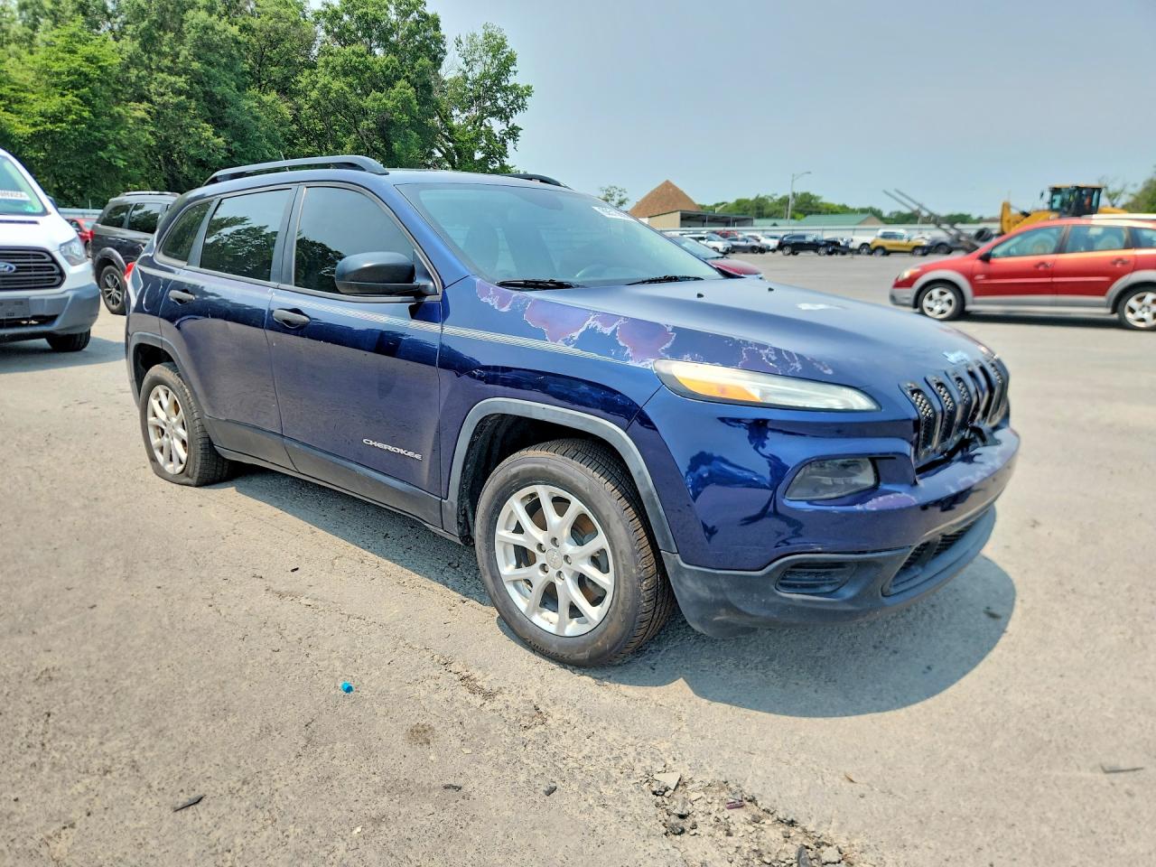 2015 Jeep Cherokee Sport Blue vin: 1C4PJLABXFW701406