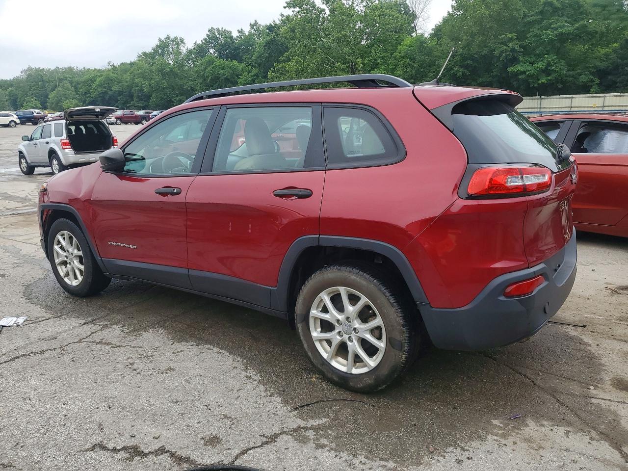 2015 Jeep Cherokee Sport Red vin: 1C4PJLABXFW731750